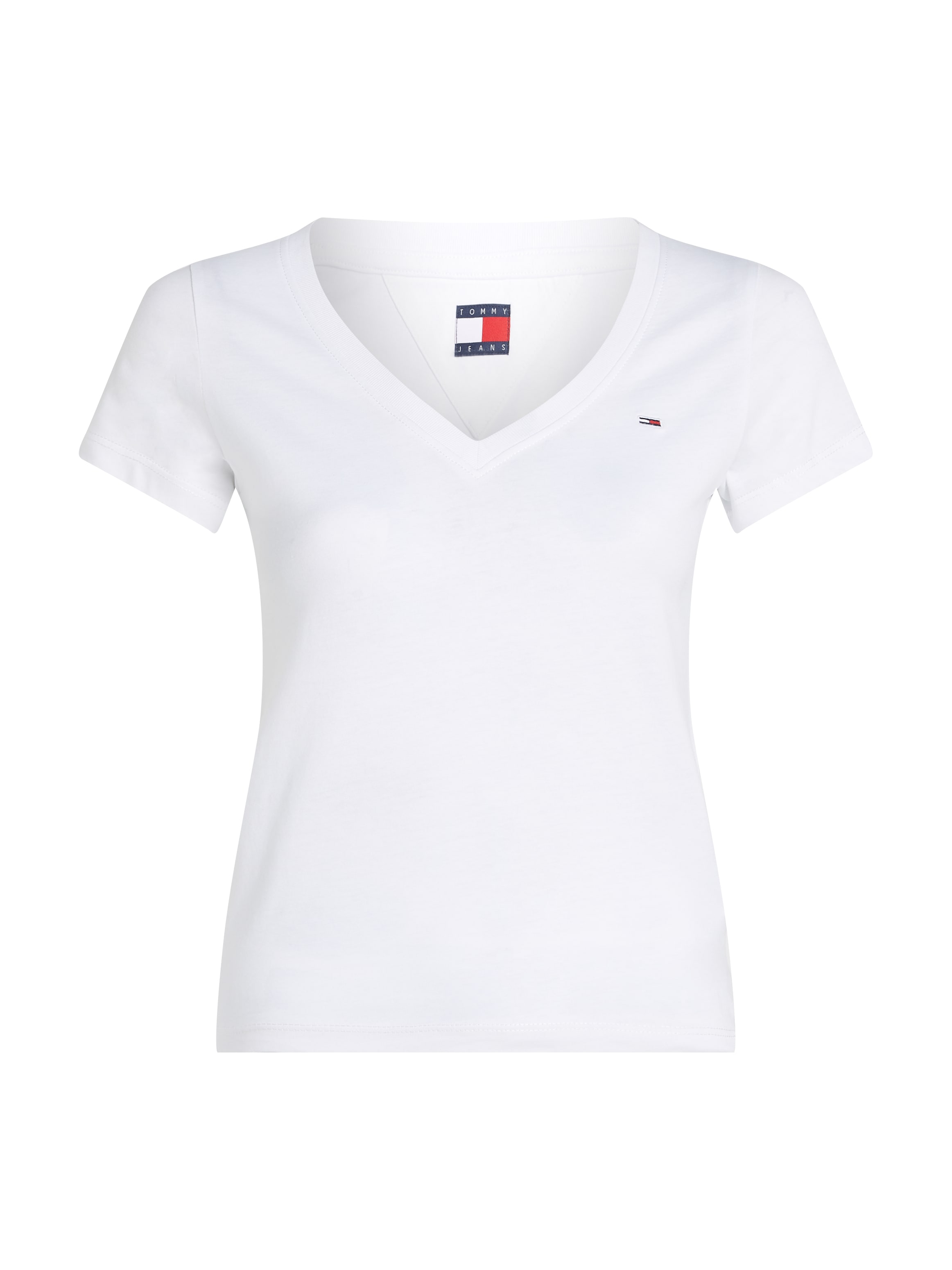 Tommy Jeans V-Shirt "TJW SLIM V-NECK TEE", mit Logo-Stickerei