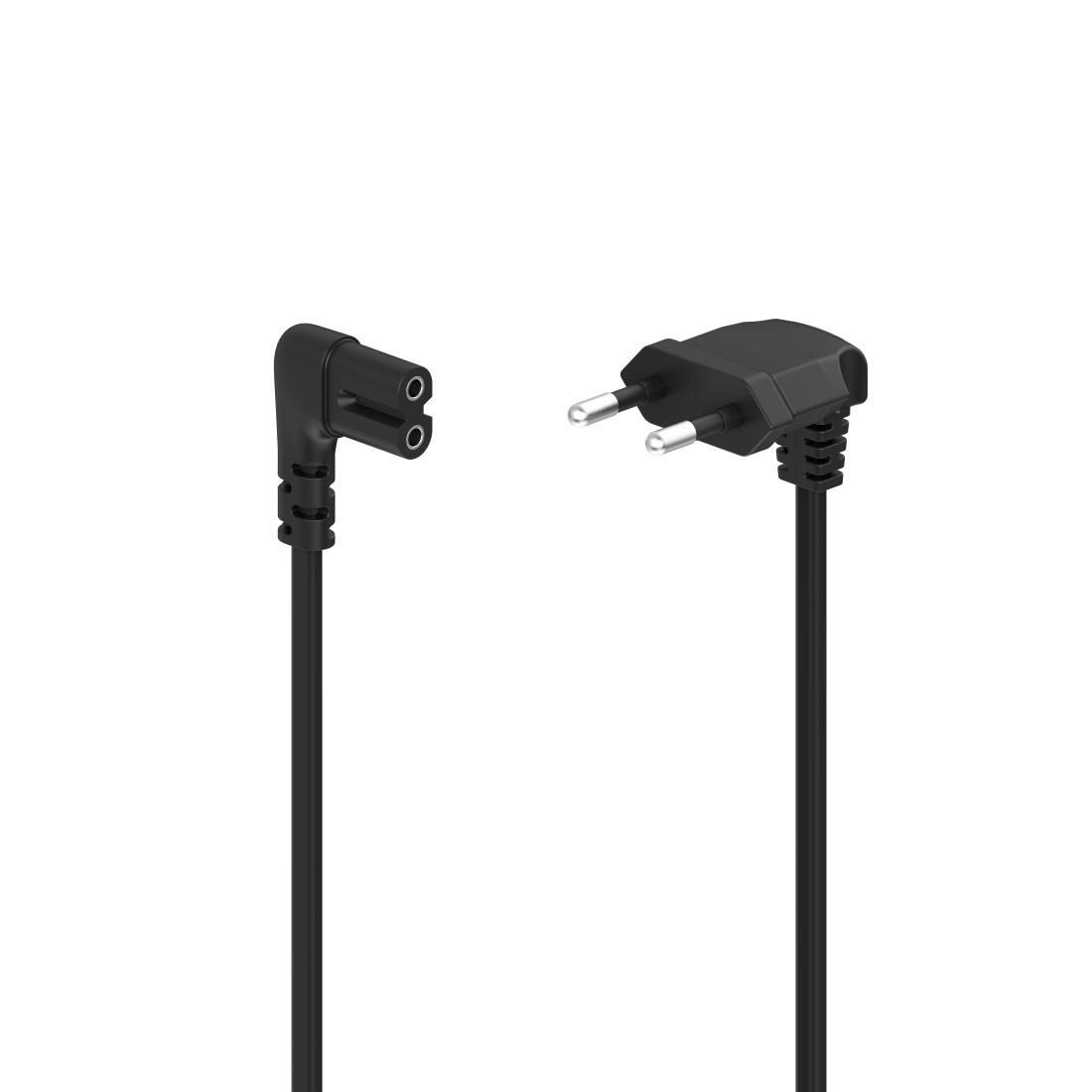 Hama Netzkabel »Netzkabel, beidseitig gewinkelt, Euro Stecker, Doppelnut, C7, 1,5 m«, Typ C (Eurostecker), 150 cm