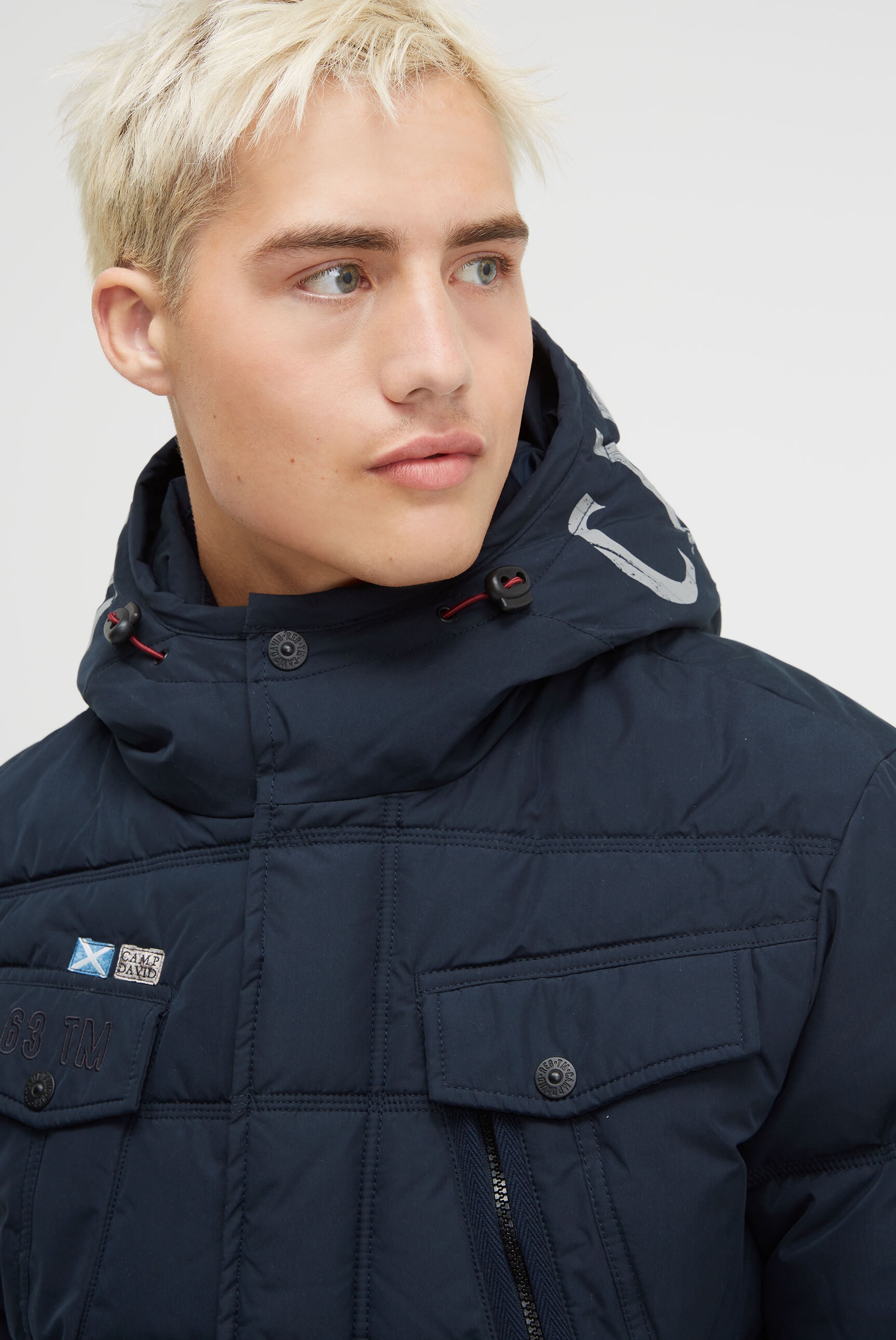 CAMP DAVID Winterjacke mit Kapuze mit wasserabweisender Funktion