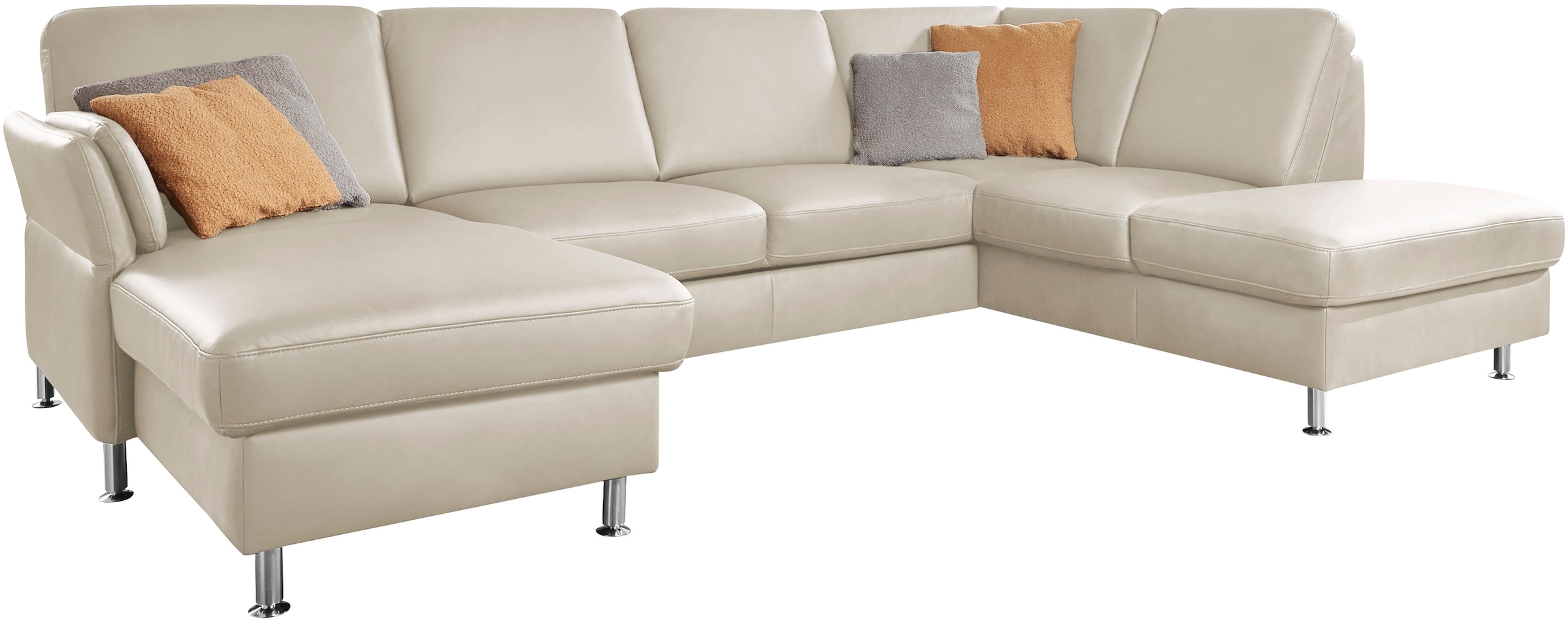 Die PlanBar Wohnlandschaft »PN-EM18013 U-Form, ohne Kopfstützen« wahlweise mit Bettfunktion und Stauraum