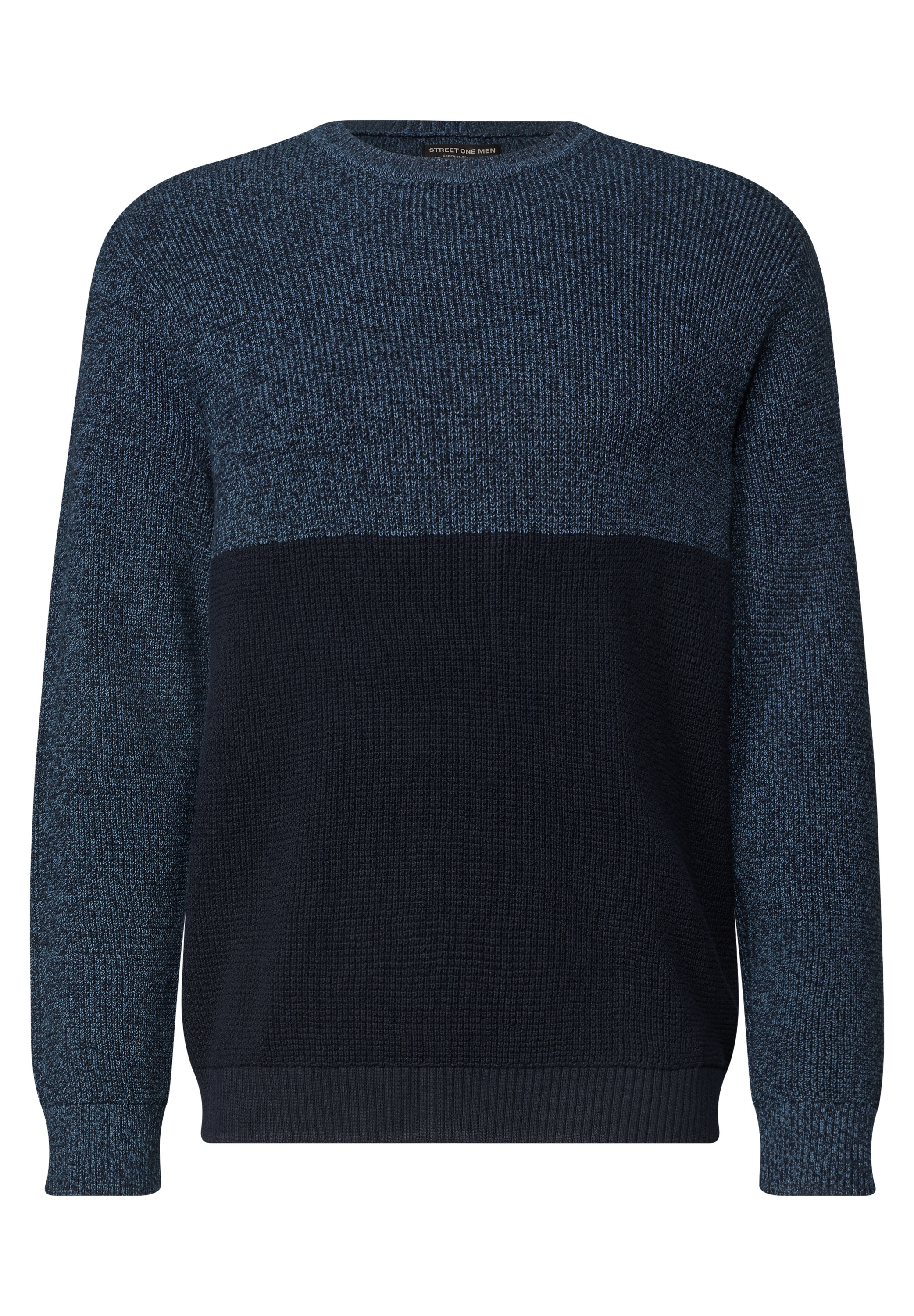 STREET ONE MEN Strickpullover aus reiner Baumwolle