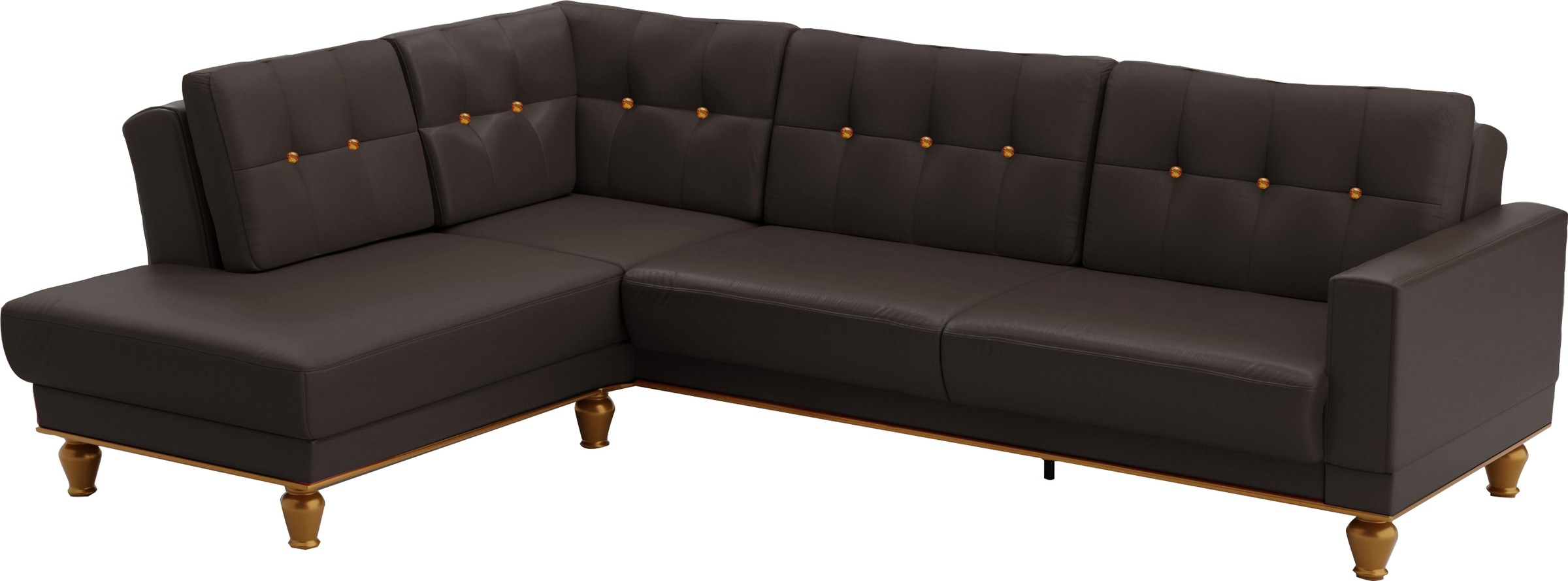 Thumbnail - sit&more Ecksofa "Orient 5 L-Form" mit Strass-Stein, wahlweise mit Bettfunktion und Bettkasten