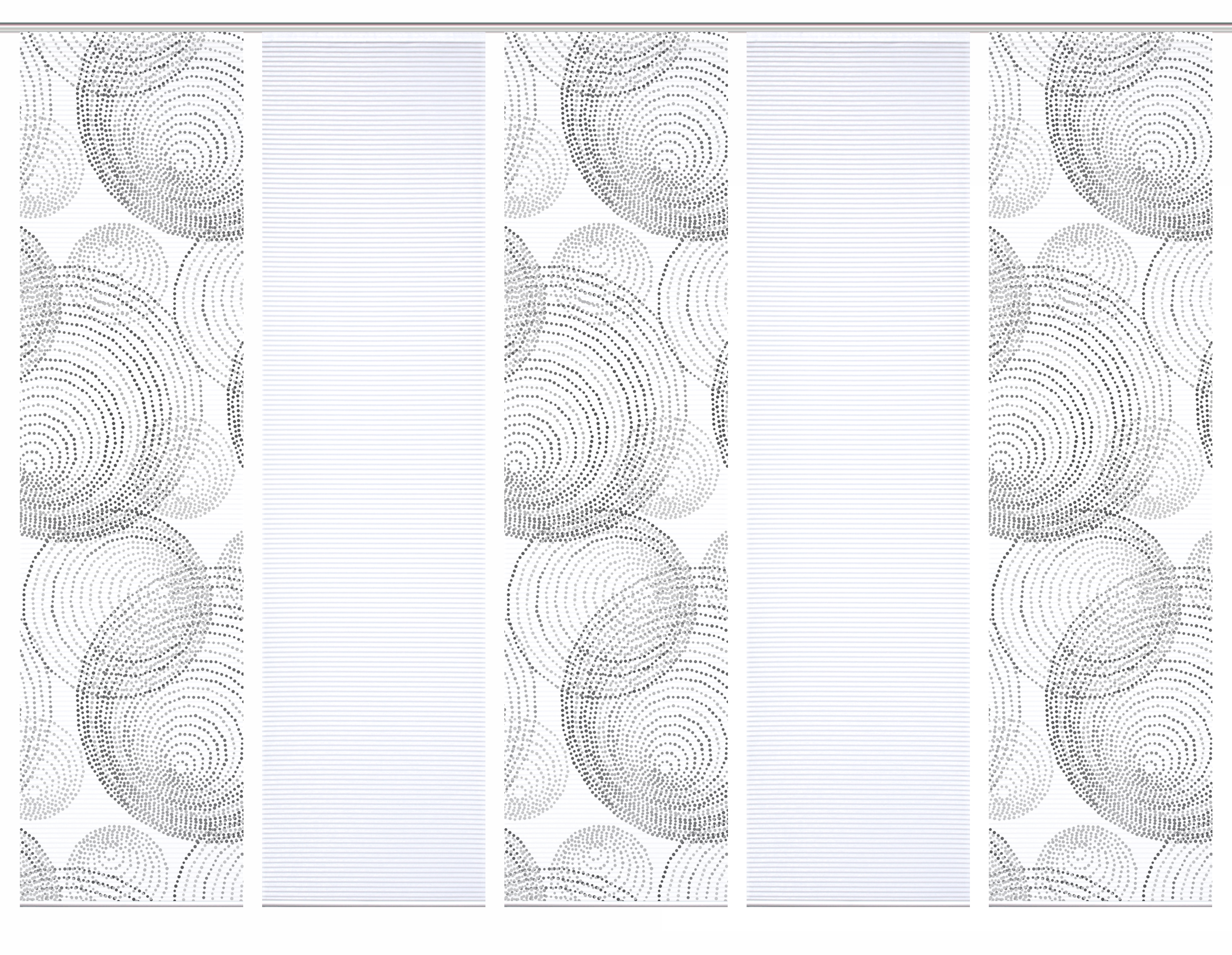 Thumbnail - HOME in green Schiebegardine "SPIRO" Paneelwagen 5 Stk. tlg. SET DIGITALDRUCK,BAMBUSOPTIK RECYCELT