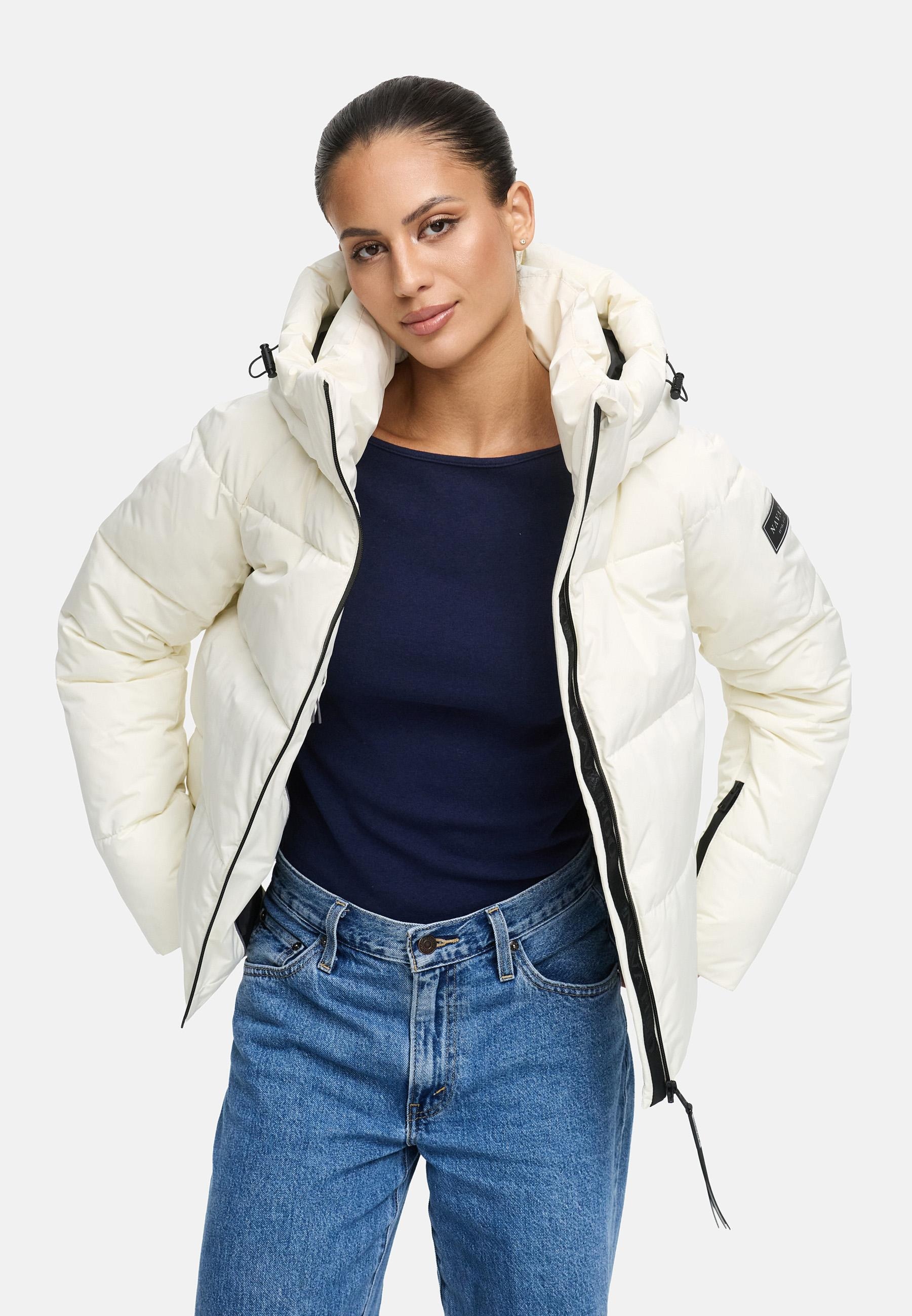 Navahoo Steppjacke »Frostherz XIV«, mit Kapuze, Kurze gesteppte Damen Winterjacke mit abnehmbarer Kapuze