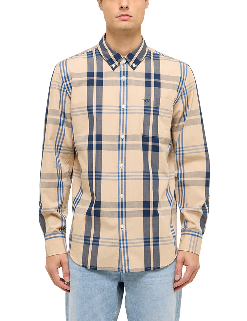 MUSTANG Langarmhemd "Herren Style Chester" günstig online kaufen