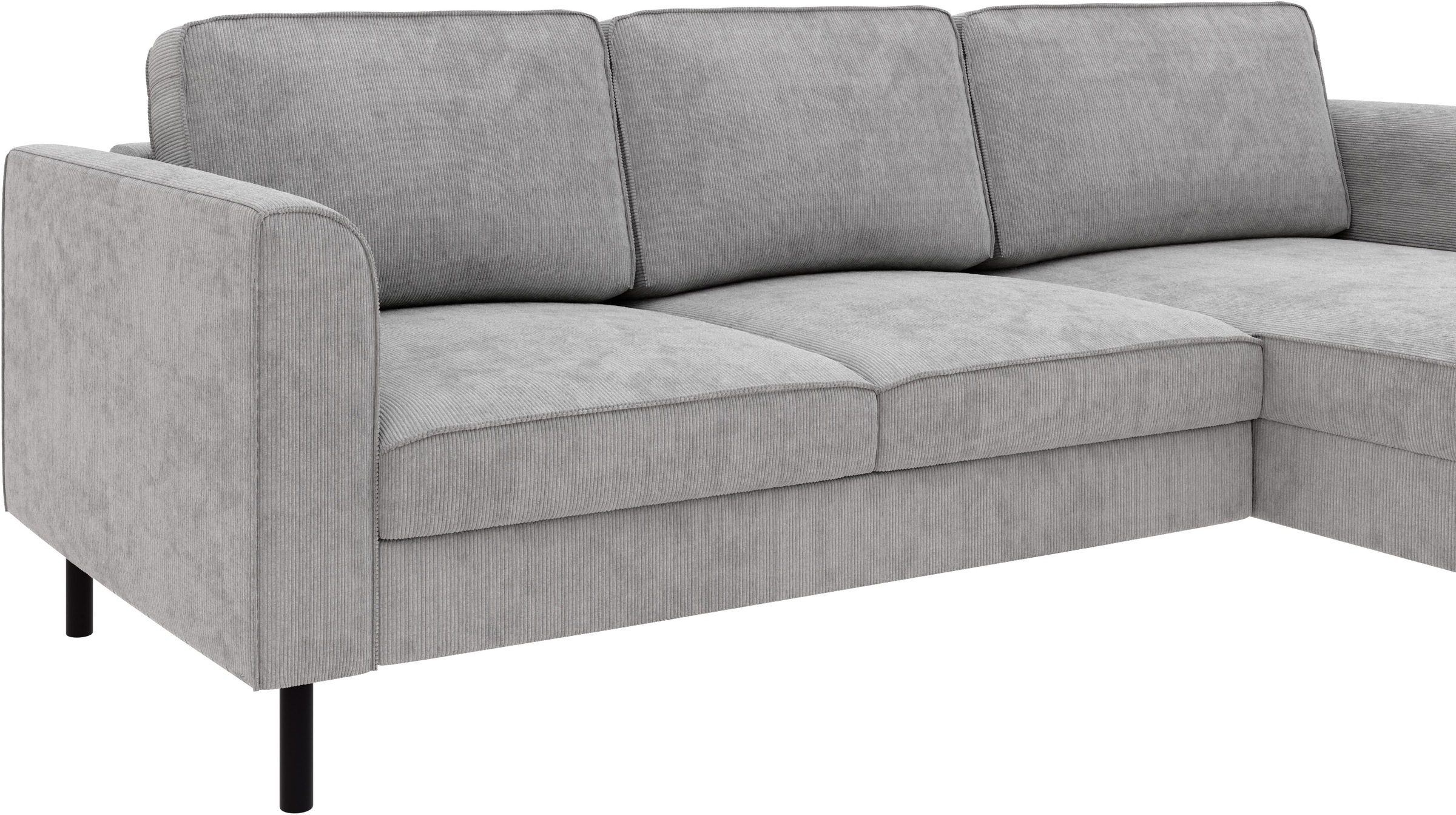 Home affaire Ecksofa »Booster Couch wahlweise mit Schlaffunktion und Bettkasten-auch in Cord«, Recamiere beidseitig montierbar, Sofa in L-Form, 232 cm