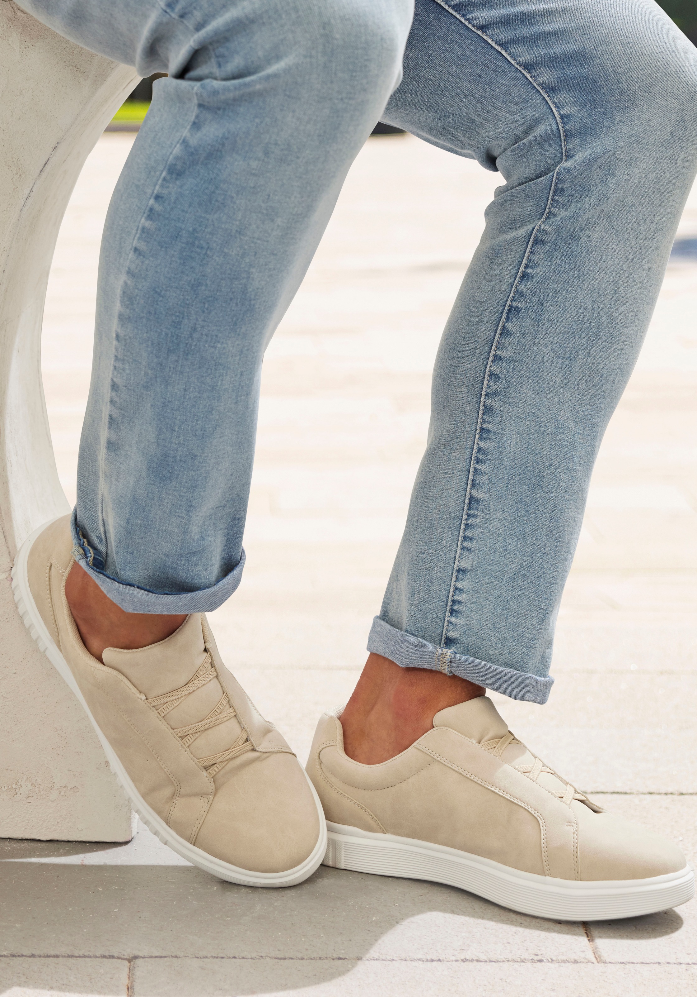 John Devin Sneaker "Freizeitschuh, Slip-On Sneaker", mit elastischen Bänder günstig online kaufen
