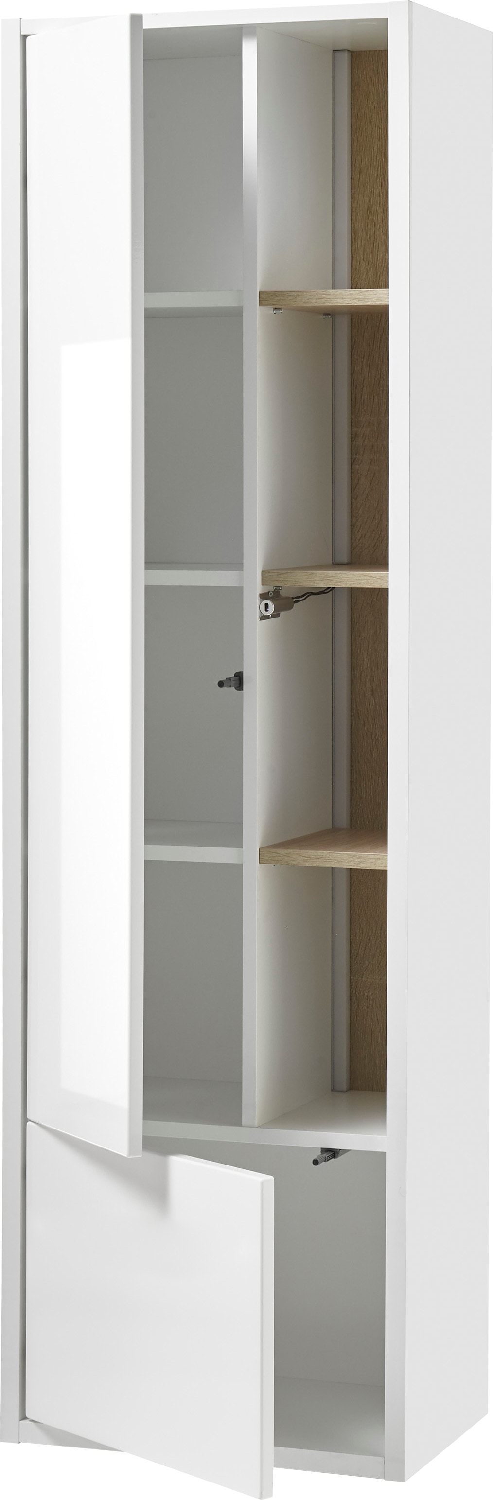 Places of Style Badmöbel-Set »Studio Line, Bad im modernen Design, 3-teiliges Badezimmer«, (3 St.), Schrank, Unterschrank und Spiegel, in zwei Farben verfügbar, Stauraum