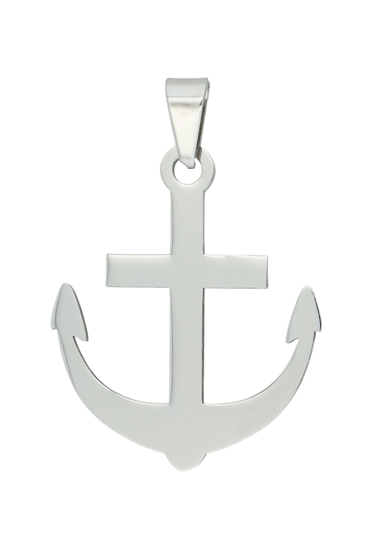 Kettenanhänger ADELIA ́S "Anhänger aus Edelstahl", silber, Schmuckanhänger, Damen, Edelstahl, Kettenanhänger, Ein stilvolles Geschenk für besondere 