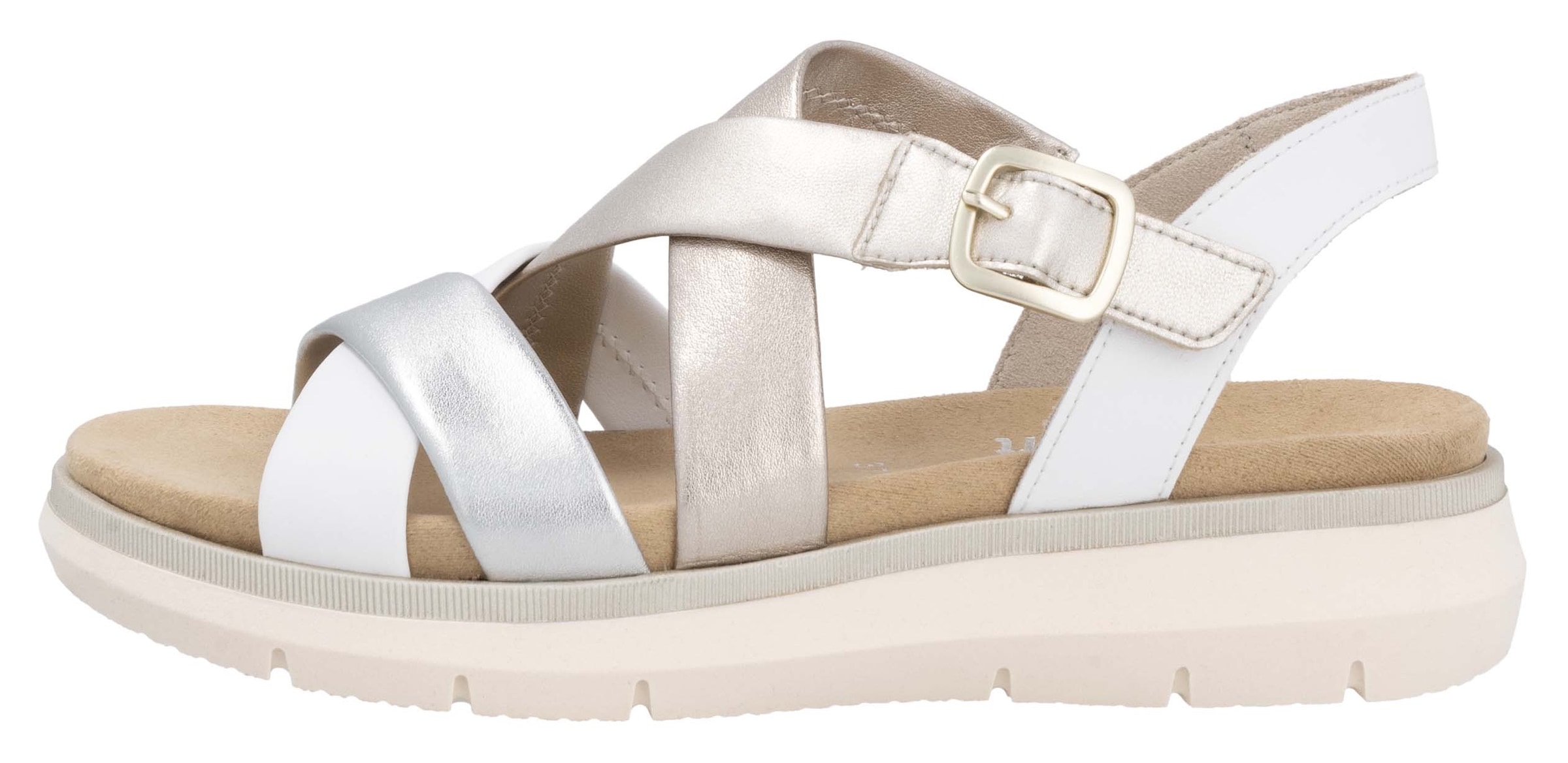 Remonte Riemchensandale »Elisabeth Hurley-Collection«, Keilabsatz, Sommerschuh, Sandalette mit Kreuzbandage
