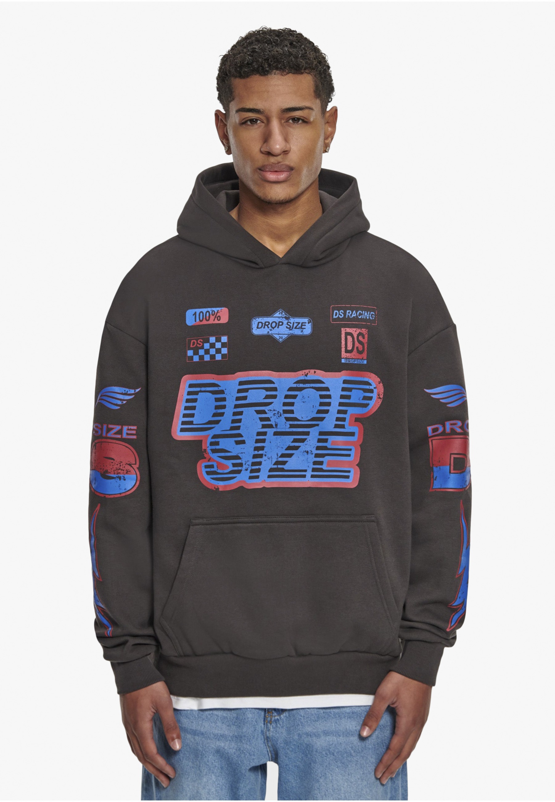 Thumbnail - Dropsize Kapuzenpullover "Dropsize Herren Dropsize Heavy Oversize Racing Hoodie" 1 Stk.