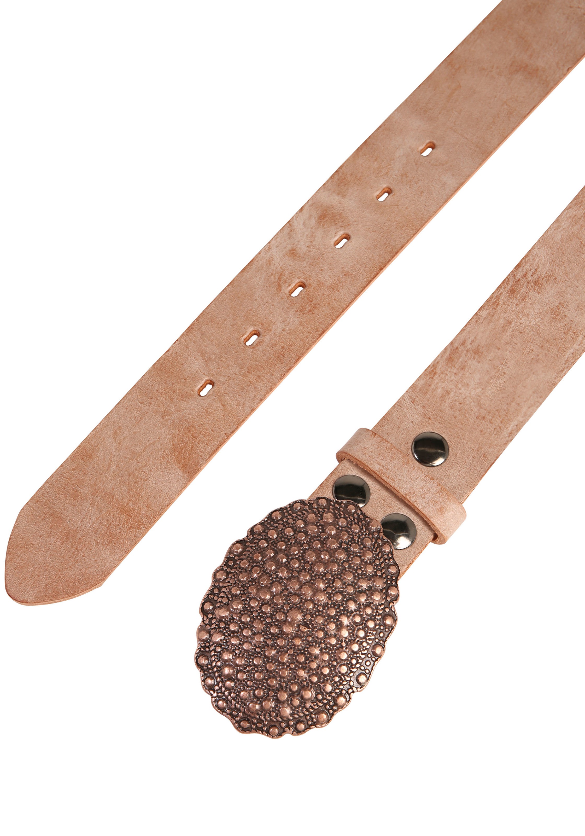 Rettungsring Gürtel Ledergürtel, mit austauschbarer Schließe "Oval Nieten K günstig online kaufen