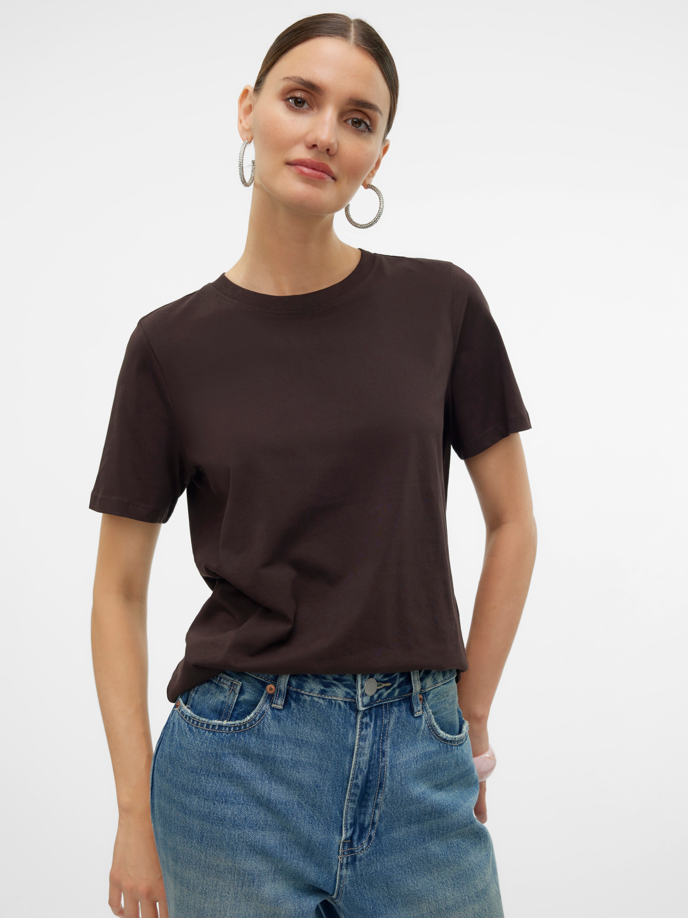 Vero Moda Kurzarmshirt "VMPAULINA SS T-SHIRT GA JRS NOOS" Baumwolle, regula günstig online kaufen