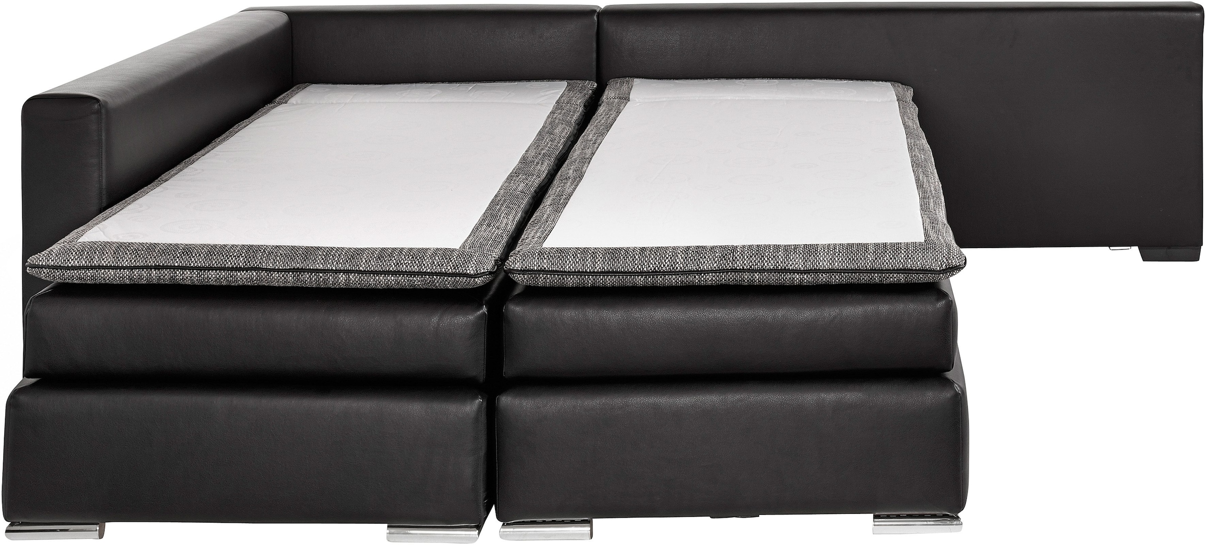 INOSIGN Ecksofa »Night & Day L-Form mit Dauer-Schlaffunktion ohne Armlehnen«, mit Boxspring-Bettfunktion 164x200 cm und Bettkasten, Dauerschläfer!