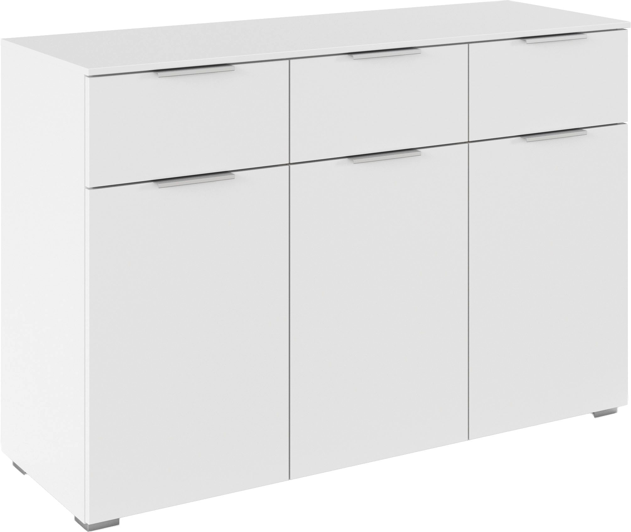 OTTO home Kombikommode "Kommode Sideboard Schubladenkommode Schlafzimmerkommode CORTONA" Breite 120 cm inkl. SOFT-CLOSE-FUNKTION, mit moderner Dekor-Front, mit 3 Schubladen und 3 verstellbaren Einlegeboden MADE IN GERMANY