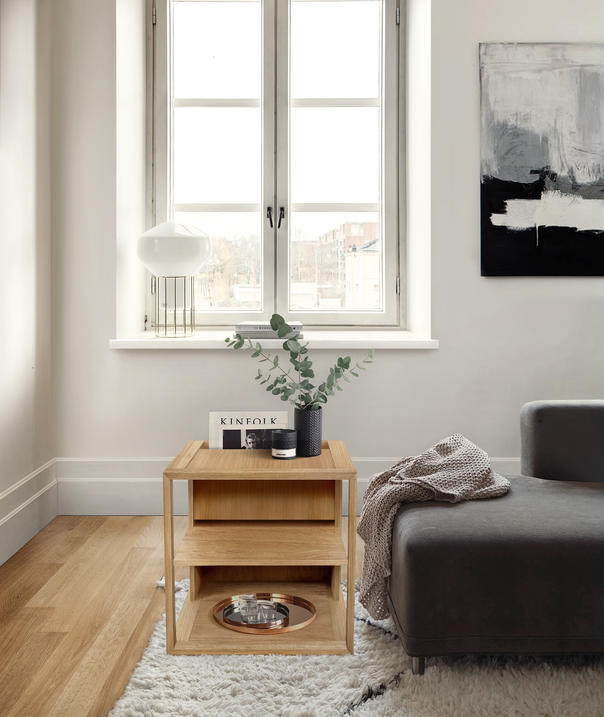 Woodman Couchtisch "Cube", Holzfurnier aus Eiche, FSC-zertifiziert günstig online kaufen