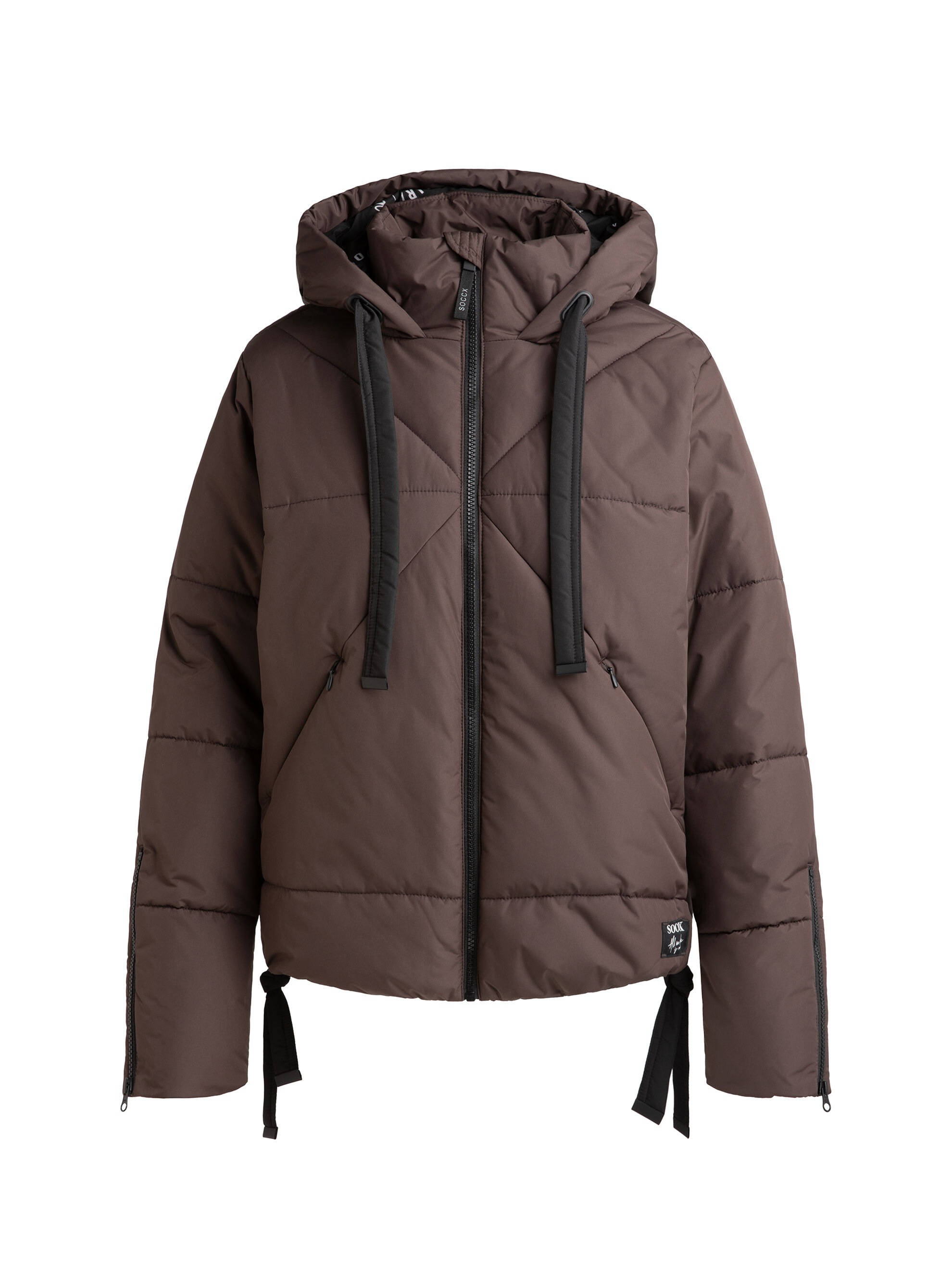 SOCCX Winterjacke mit Kapuze mit Reißverschluss an den Einschubtaschen