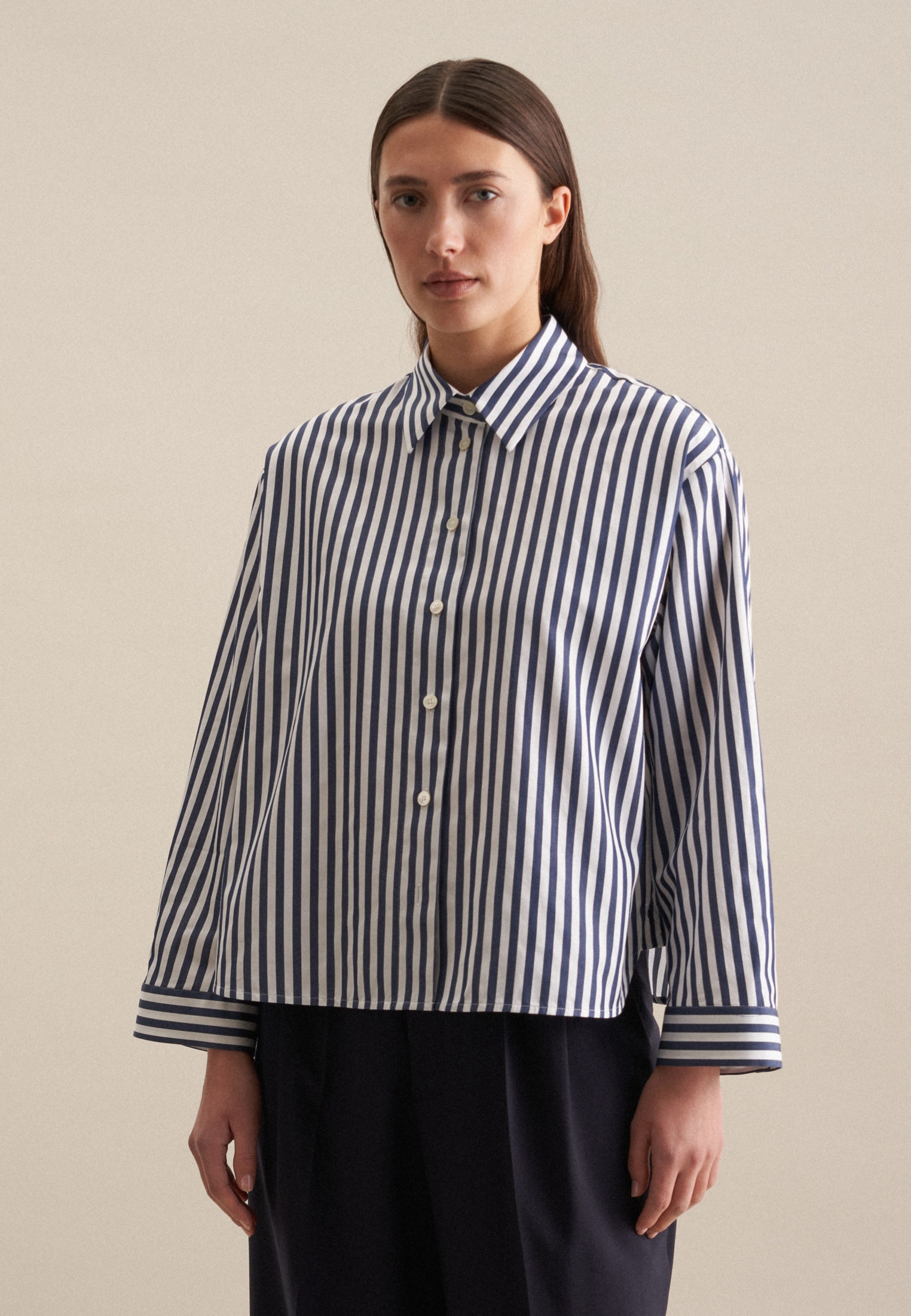 seidensticker Klassische Bluse 1/1 Kragen Gestreift günstig online kaufen