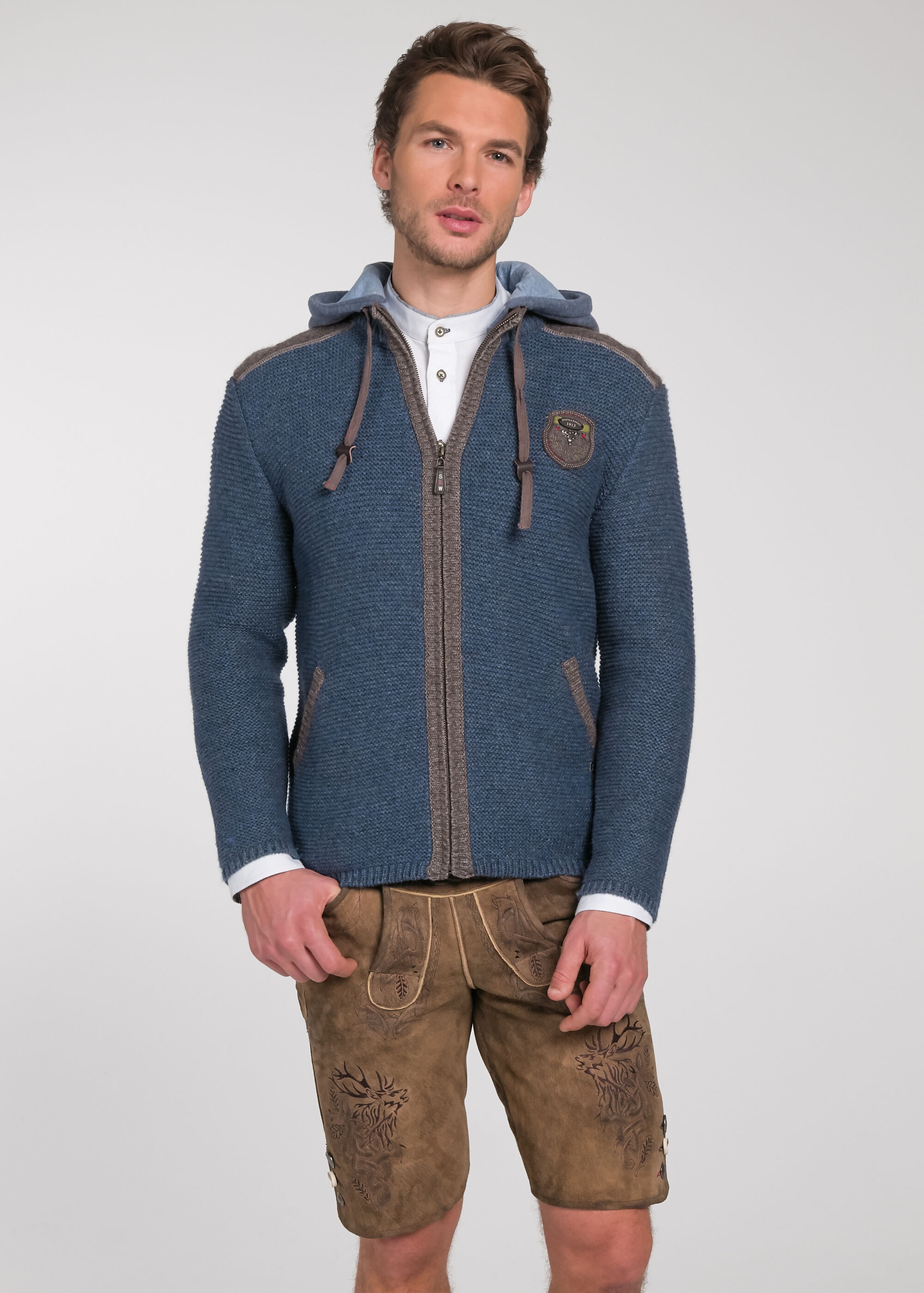 Spieth & Wensky Trachtenstrickjacke »Spieth & Wensky Strickjacke Dakar 70 cm mit Sweater-Kapuze«