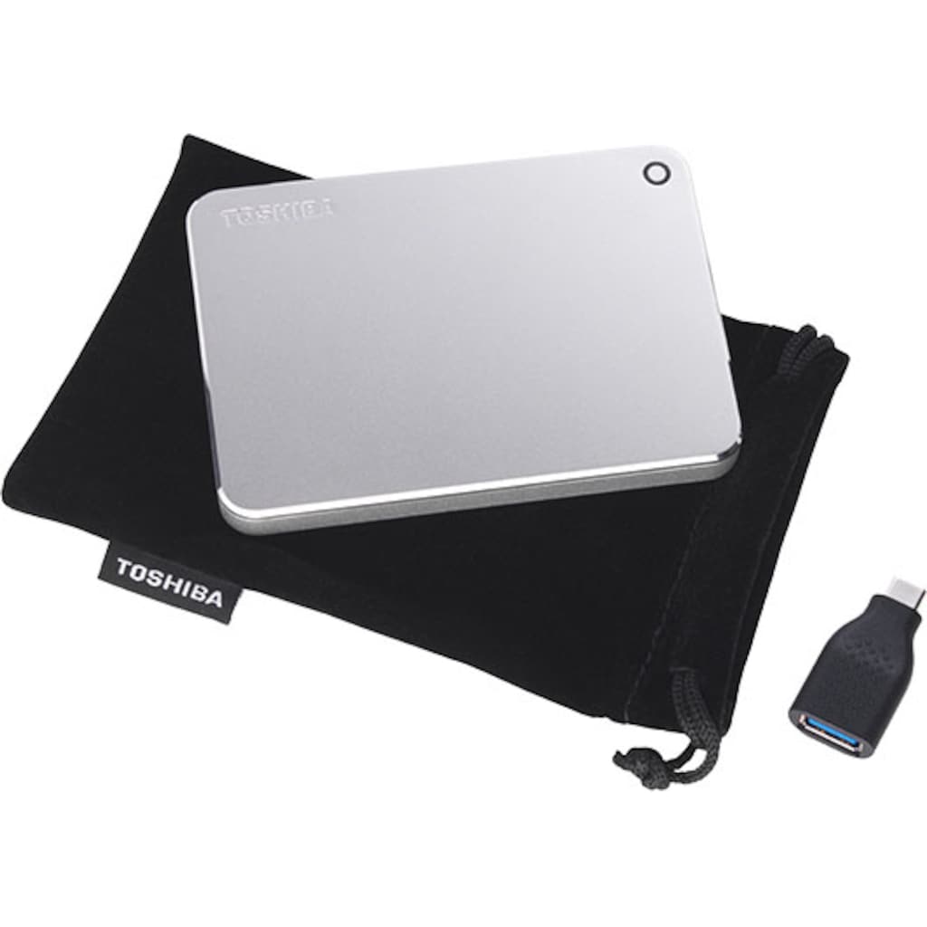 Toshiba externe HDD-Festplatte »Canvio Premium 1TB silver metallic«, 2,5 Zoll, Anschluss USB