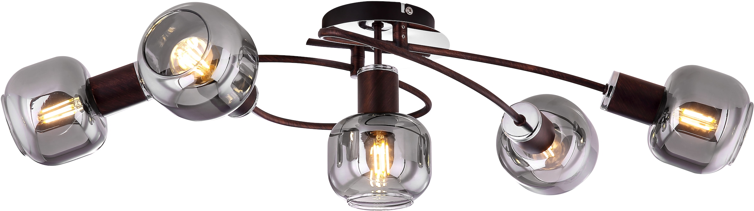 GLOBO LIGHTING Deckenleuchte »PALLO«, Leuchtmittel E14 | ohne Leuchtmittel, Deckenlampe/Wohnzimmer/Schlafzimmer/modern