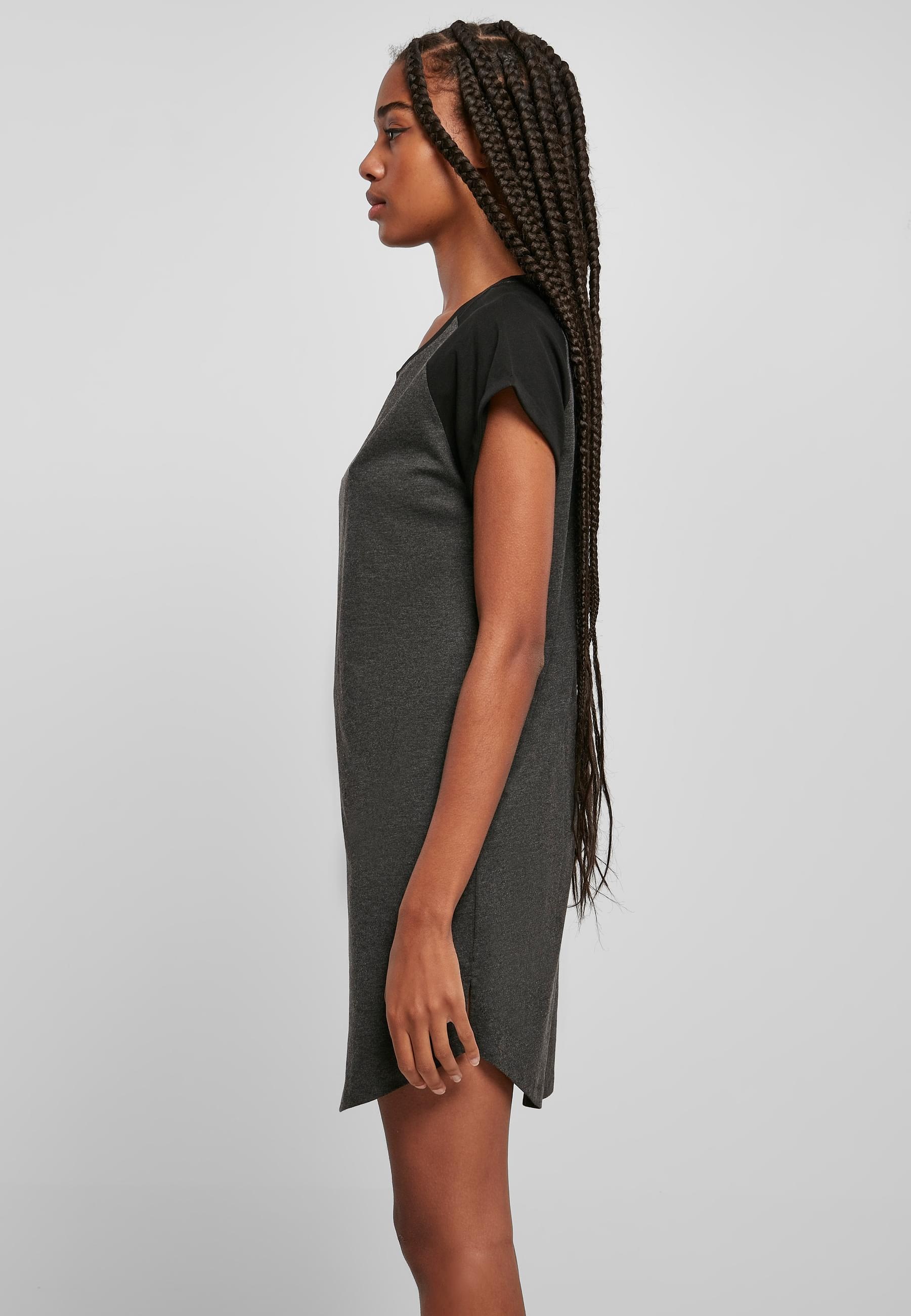 URBAN CLASSICS Shirtkleid »Urban Classics Damen Ladies Contrast Raglan Tee Dress«, (1 tlg.)