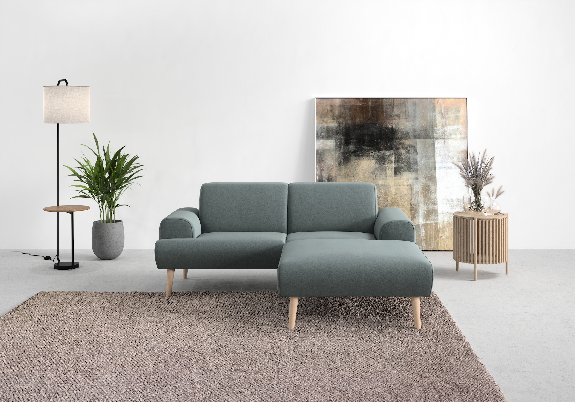 Home affaire Ecksofa "Swift Scandic Design, komfortabler Federkern, Breite 192cm, L-Form" Federkern-Polsterung, B/T/H: 192/83/176 cm