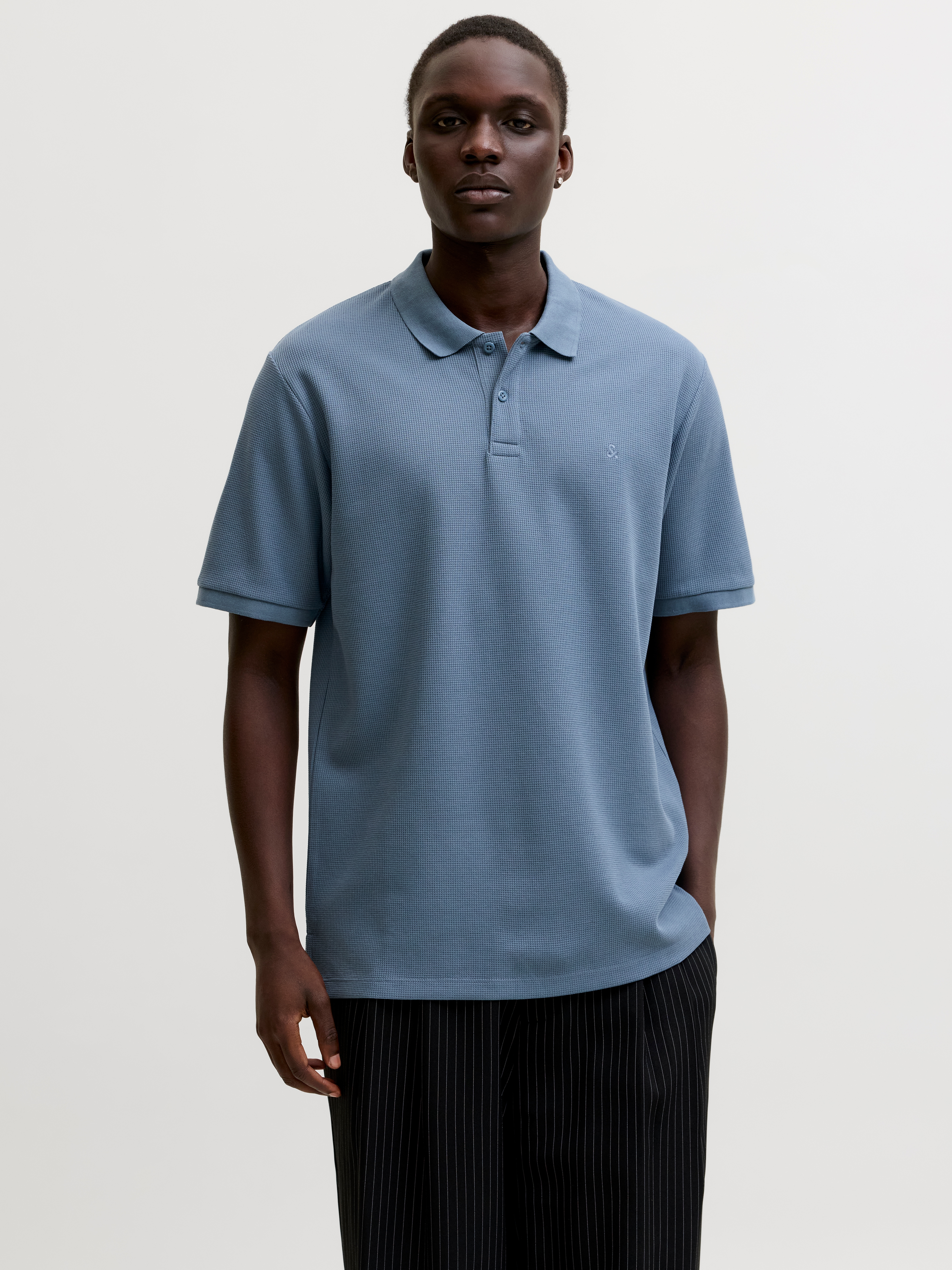 Jack & Jones "JJEAUSTIN POLO SS NOOS" Materialmix, regular fit