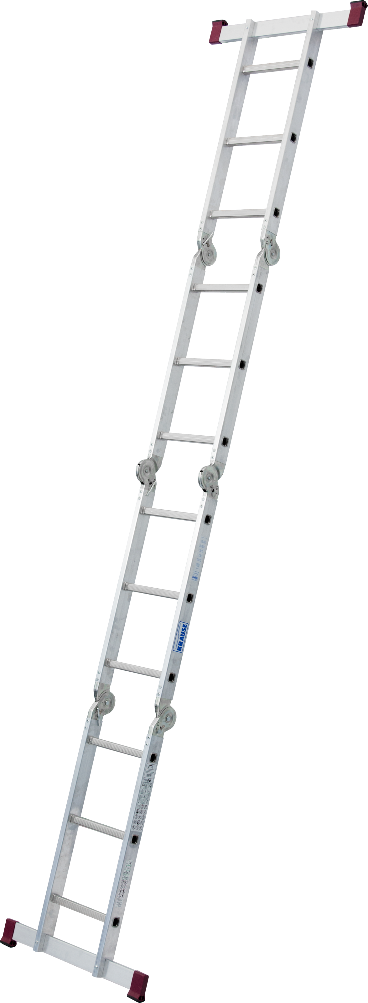 KRAUSE Gelenkleiter »Corda«, 4x3 Sprossen, inkl. Plattform