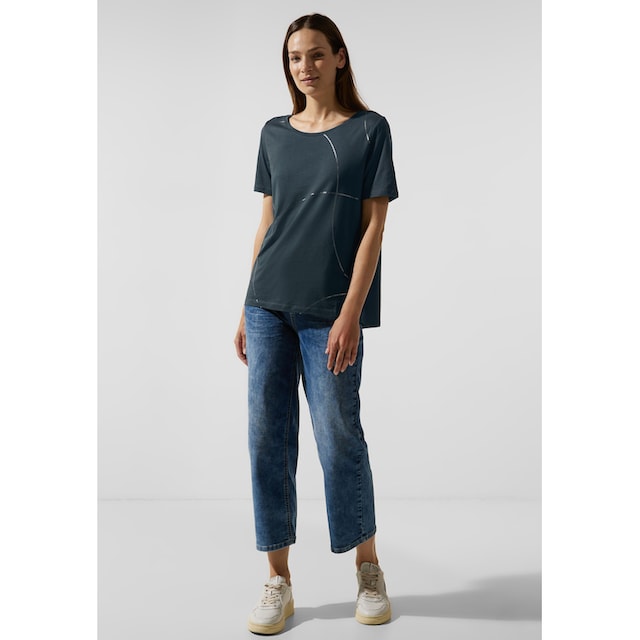 STREET ONE T-Shirt, in Unifarbe online bestellen | BAUR