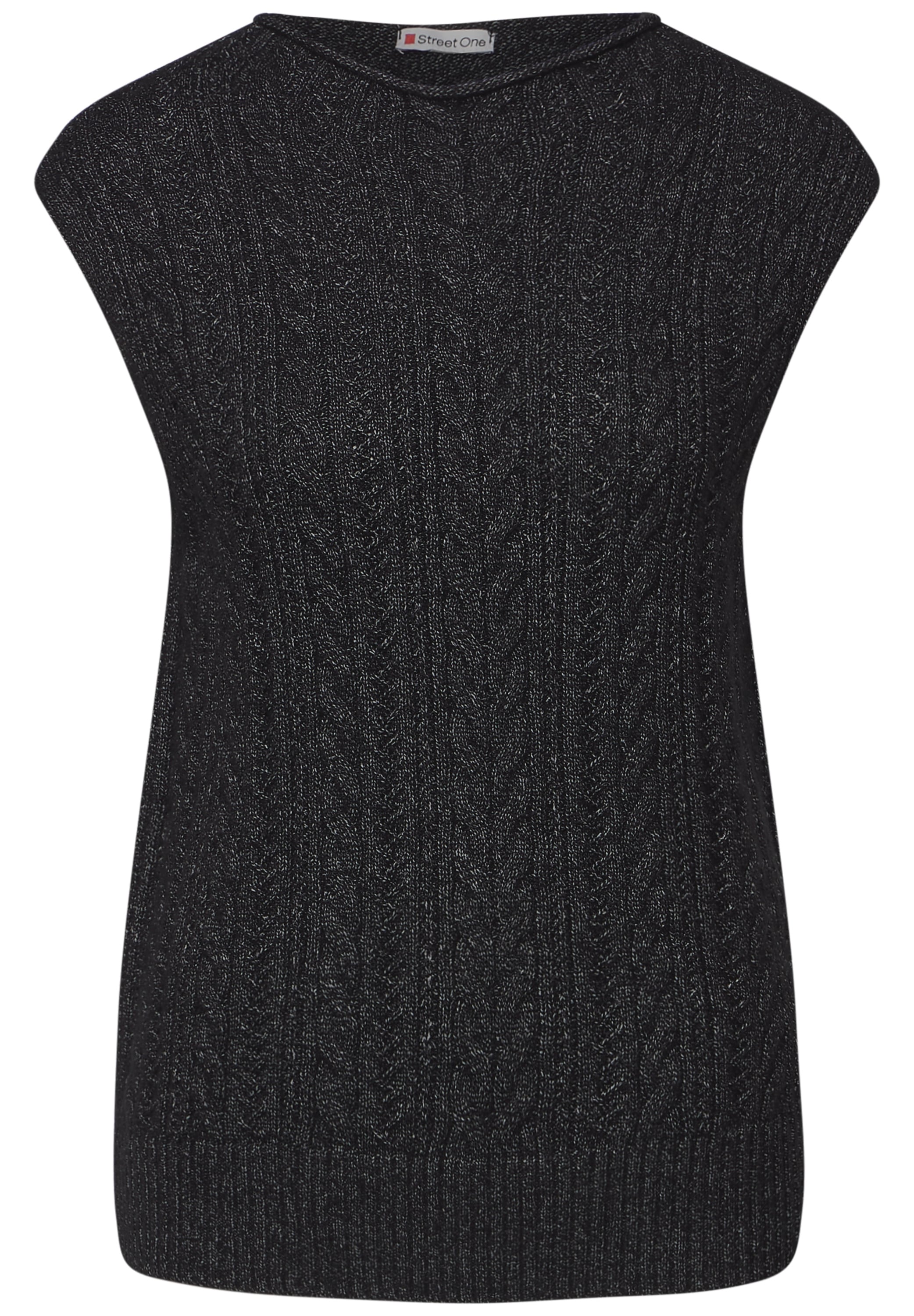 STREET ONE Kurzarmpullover, mit Stehkragen