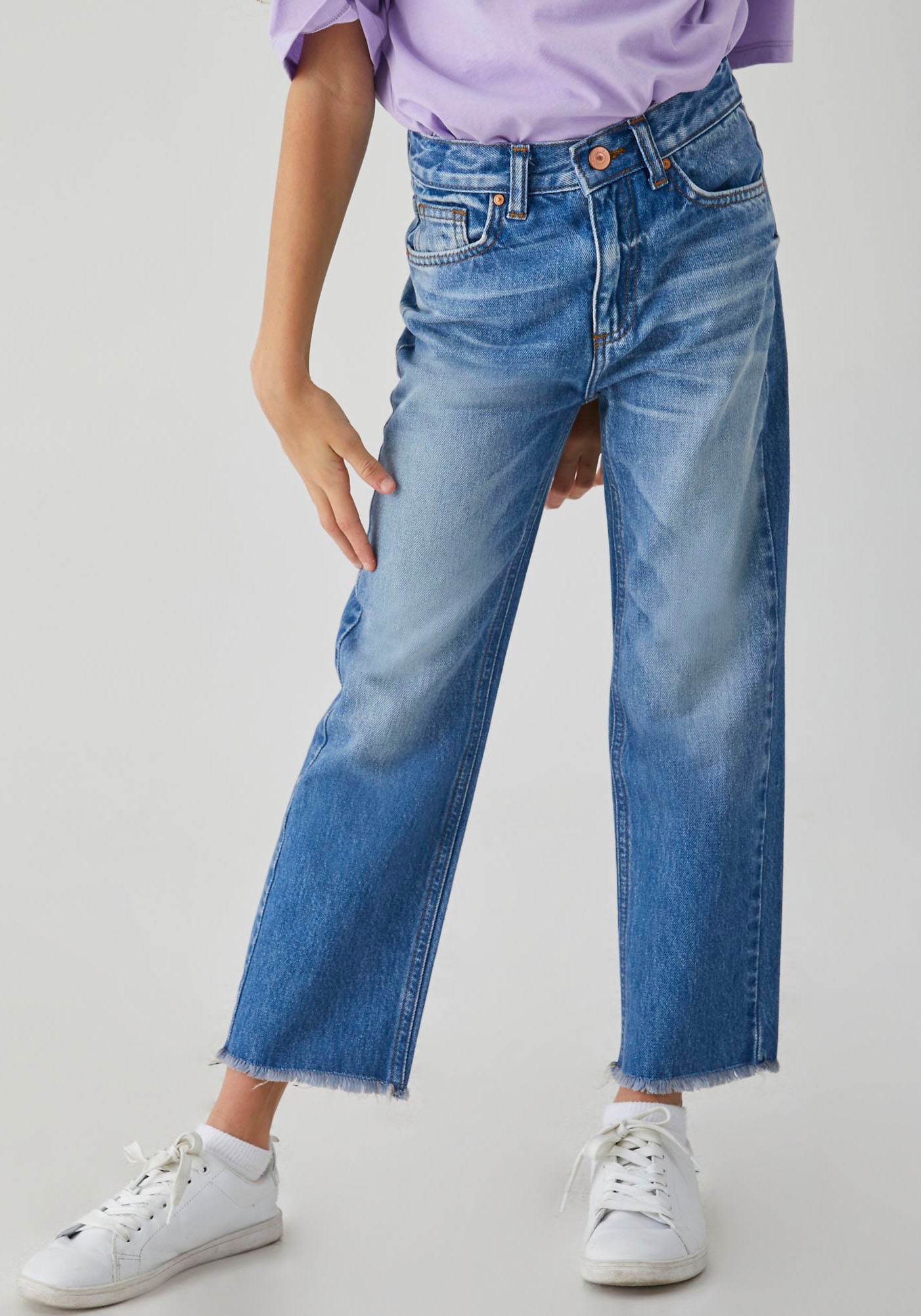 LTB Weite Jeans »OLIVA«, mit Fransenkante am Beinabschluß, for GIRLS