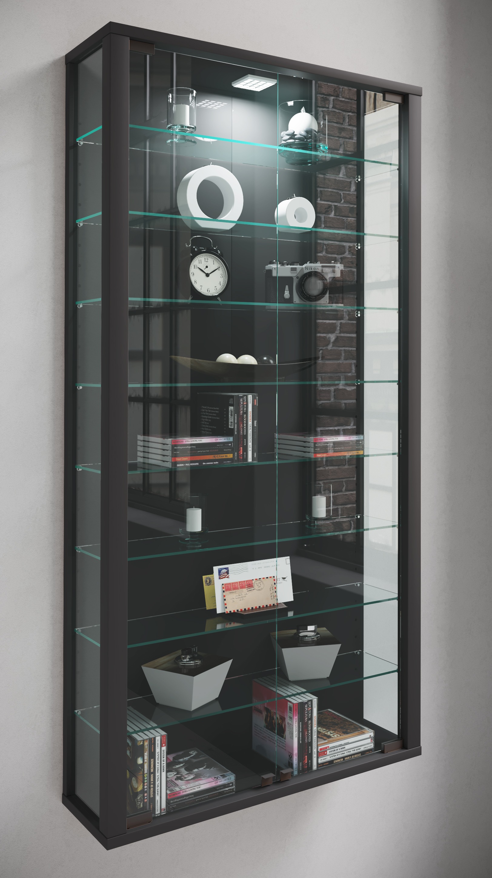 VCM Wandregal »Wandvitrine Hängevitrine Glasvitrine Vitrosa Maxi«