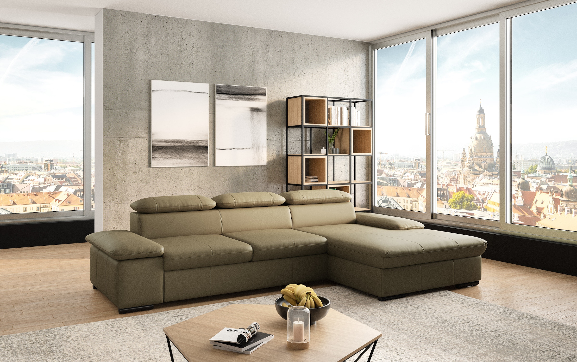 sit&more Ecksofa »Alcudia L-Form« wahlweise mit Schlaffunktion