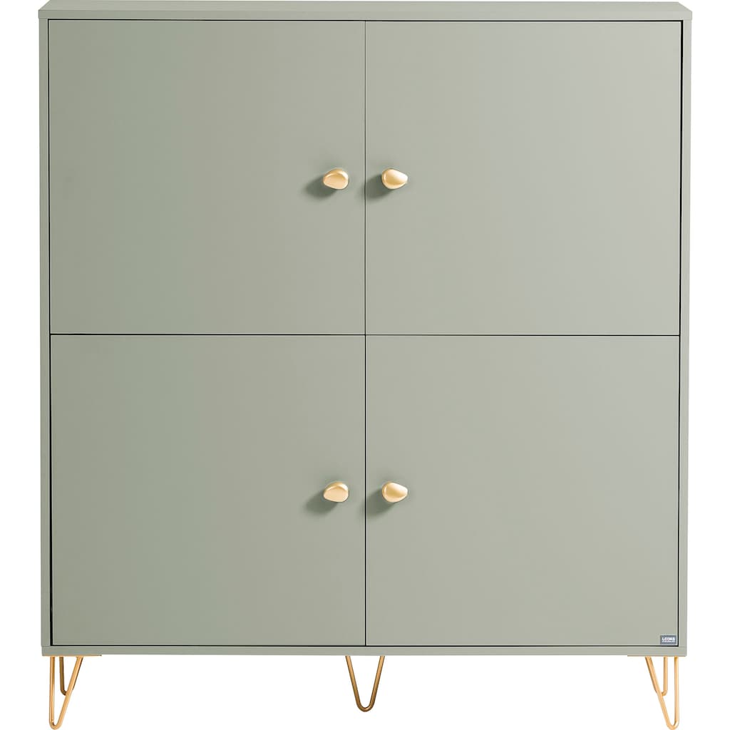 LOOKS by Wolfgang Joop Highboard »Looks Organic«, Mit hochwertigen Metallbeschlägen und Softclose-Scharnieren