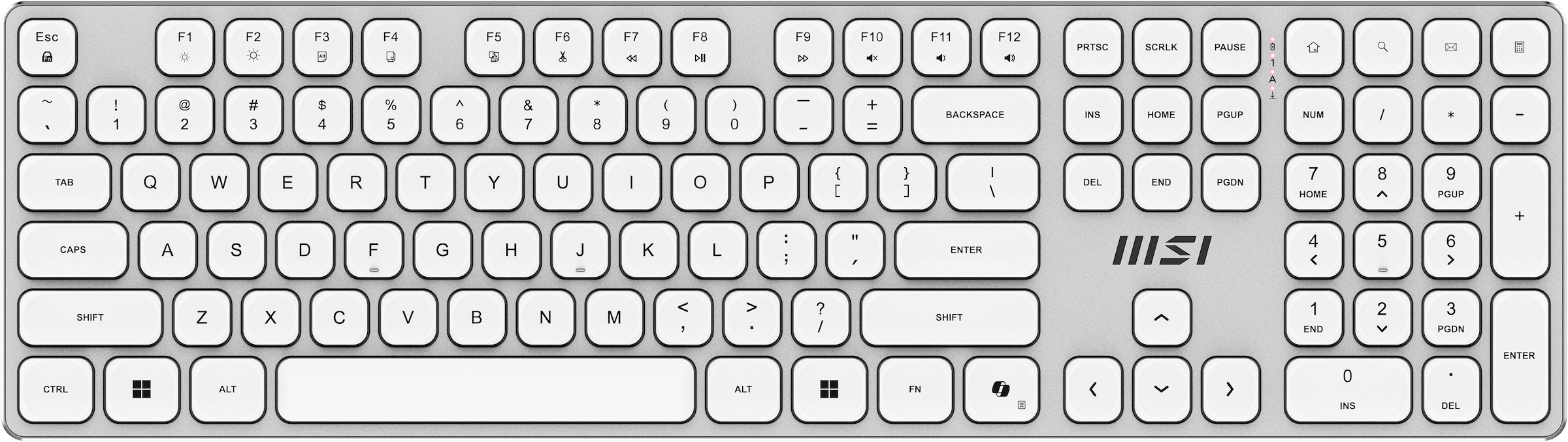 MSI Wireless-Tastatur »Forge K210 Combo« (USB-Anschluss | Ziffernblock | verstellbare Füße)