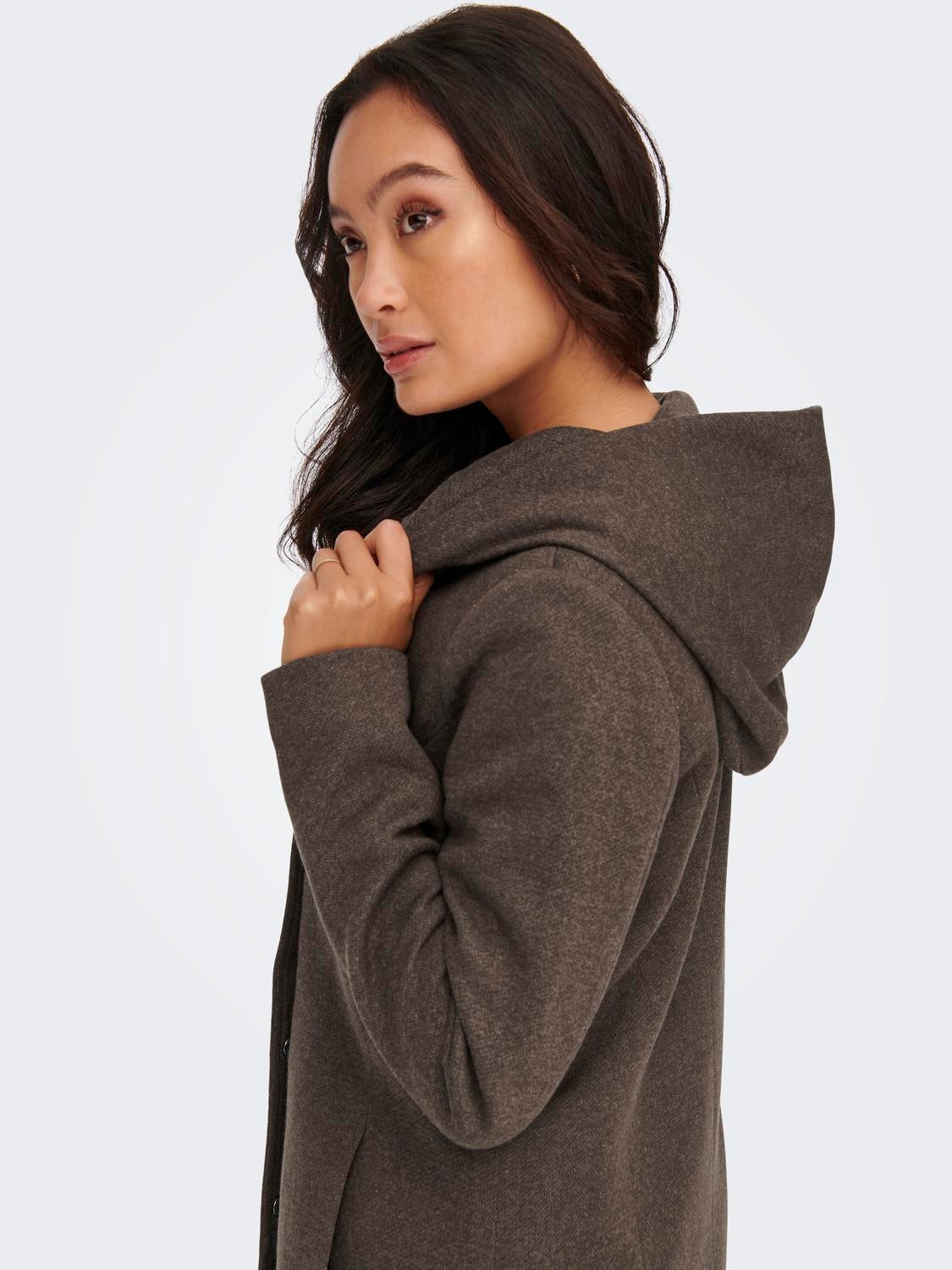 ONLY Langjacke »ONLSEDONA LIGHT COAT OTW NOOS«, mit Kapuze, in melierter Optik