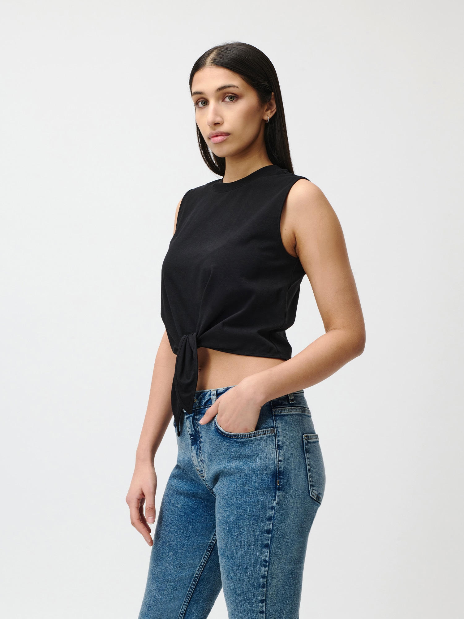 LeGer Shirttop »Tabea, LeGer by Lena Gercke« mit Knoten-Details vorne, normale Passform