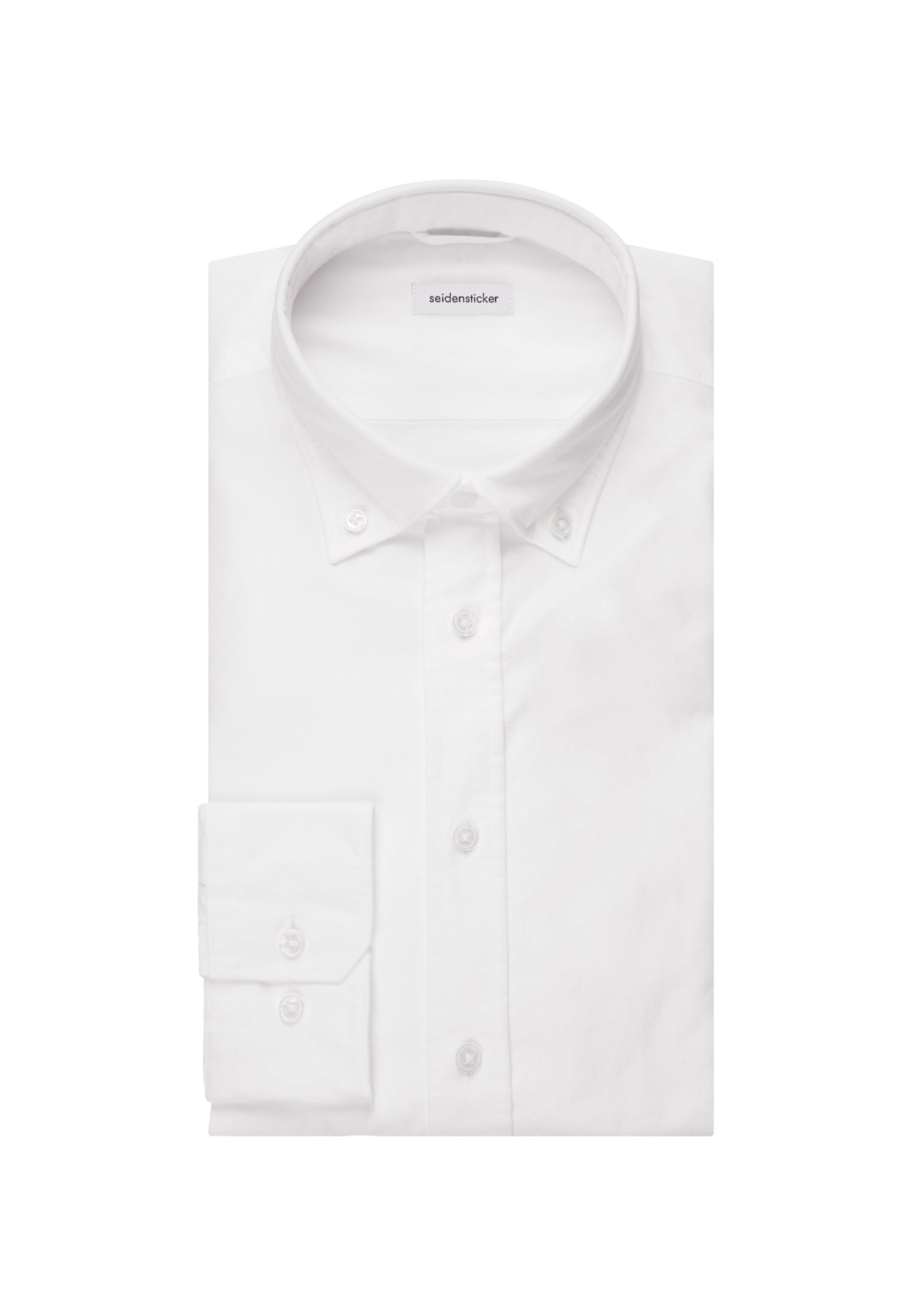 seidensticker Businesshemd »Shaped«, Shaped Langarm Button-Down-Kragen Uni