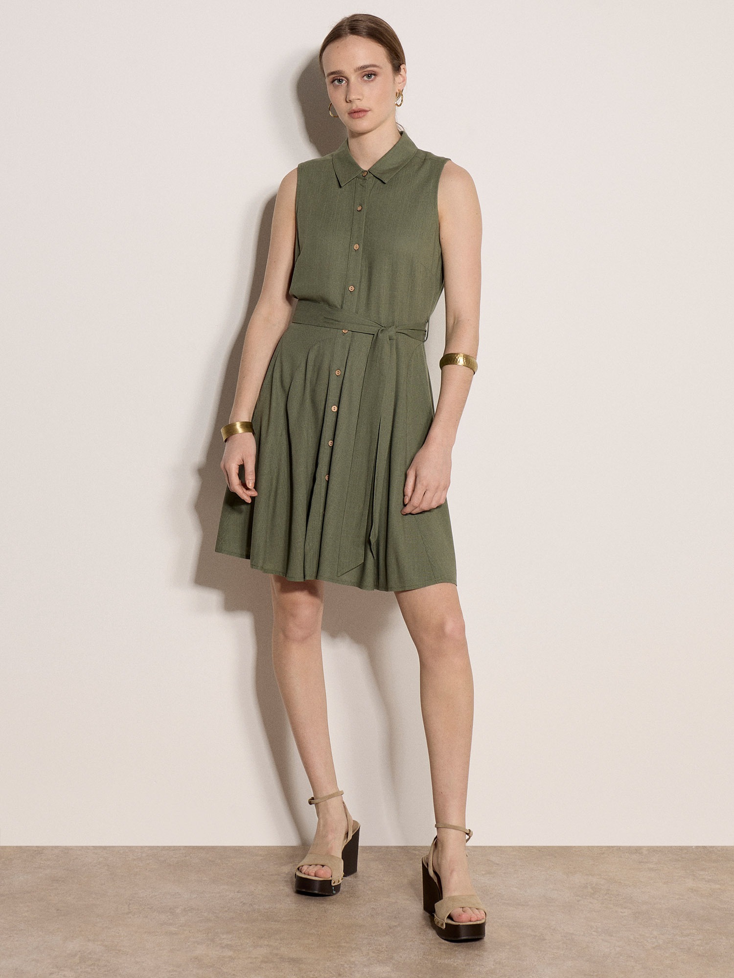 Apricot Minikleid »Minikleid« aus Leinenmischung