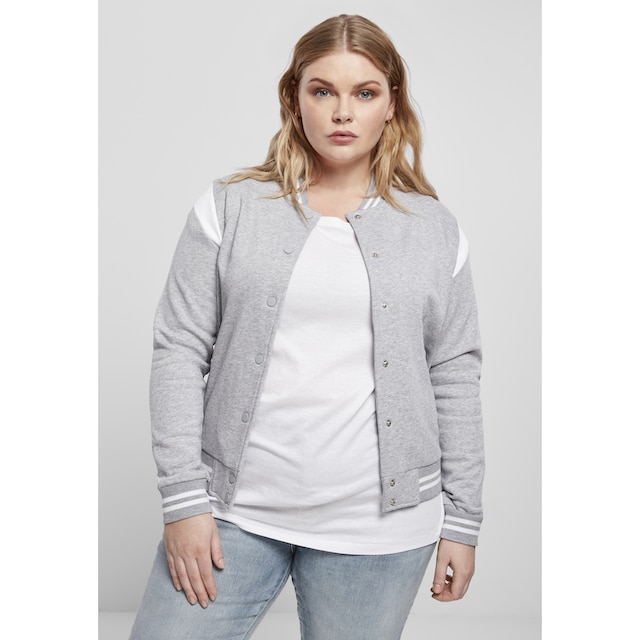 URBAN CLASSICS Collegejacke »Damen Ladies Organic Inset College Sweat Jacket«,  (1 St.), ohne Kapuze kaufen | BAUR