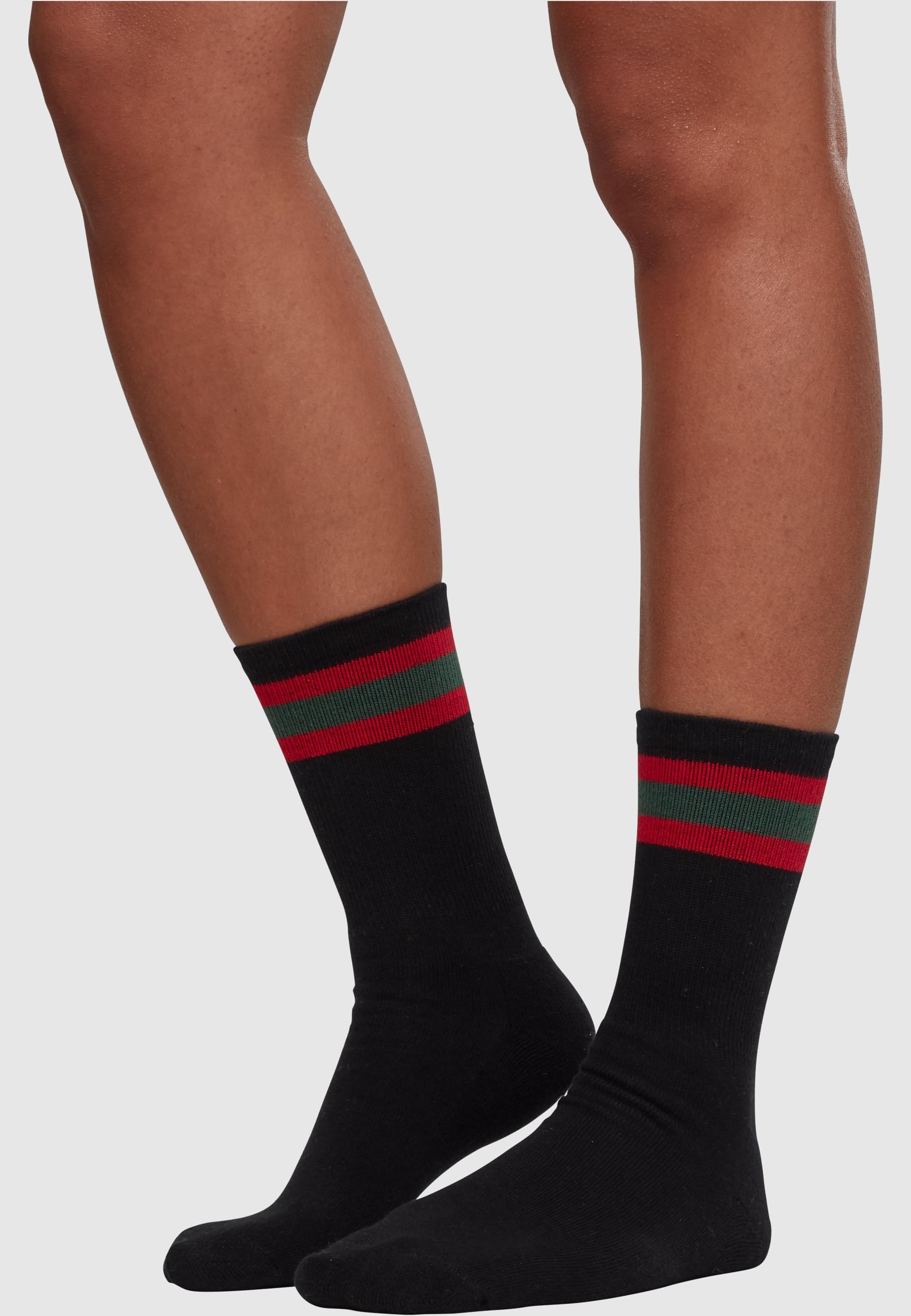 URBAN CLASSICS Basicsocken »Urban Classics Unisex Stripy Sport Socks 2-Pack«, (1 Paar)