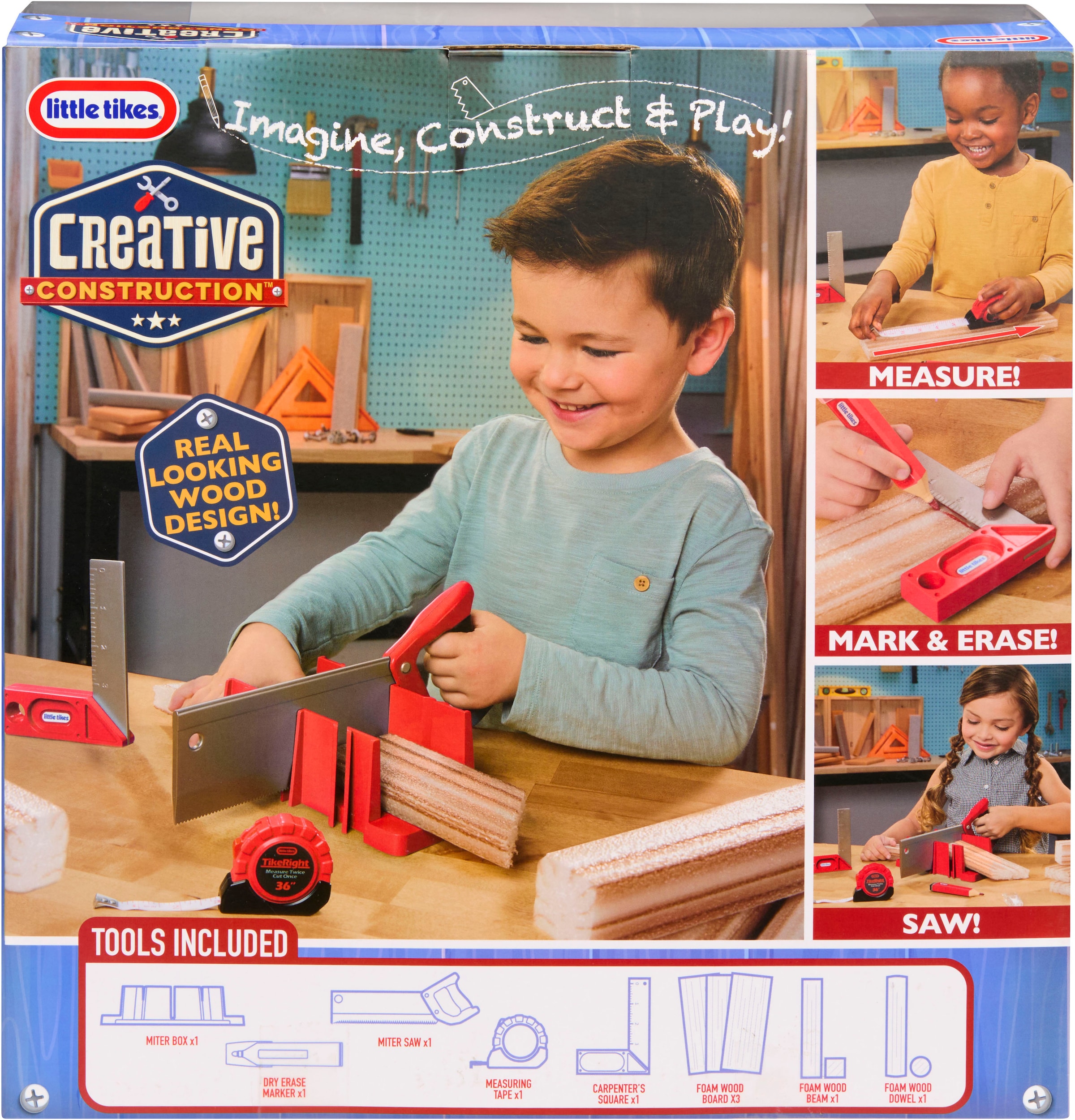 Little Tikes® Kinder-Werkzeug-Set »Creative Construction - Mess- und Schneideset«