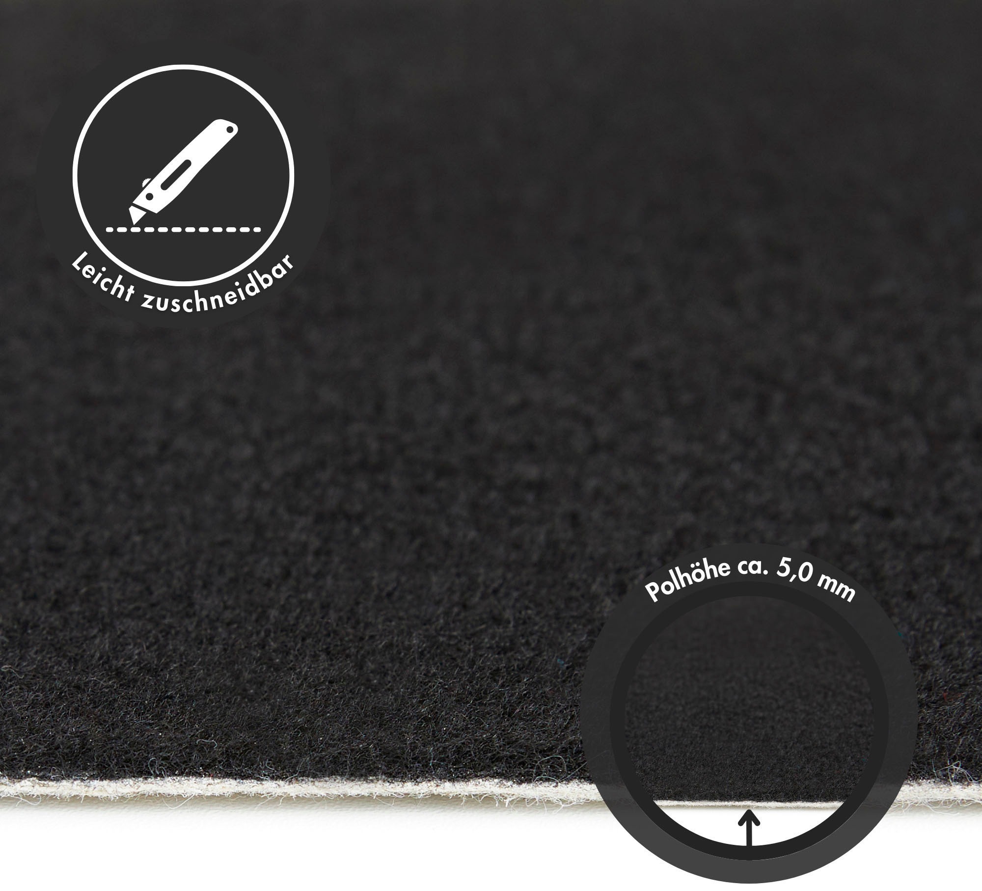 Andiamo Teppichboden »Sina, Velours, Made in Belgium«, rechteckig, 6 mm Höhe, Uni Farben, Breite 400 cm, strapazierfähig, pflegeleicht, Wohnzimmer