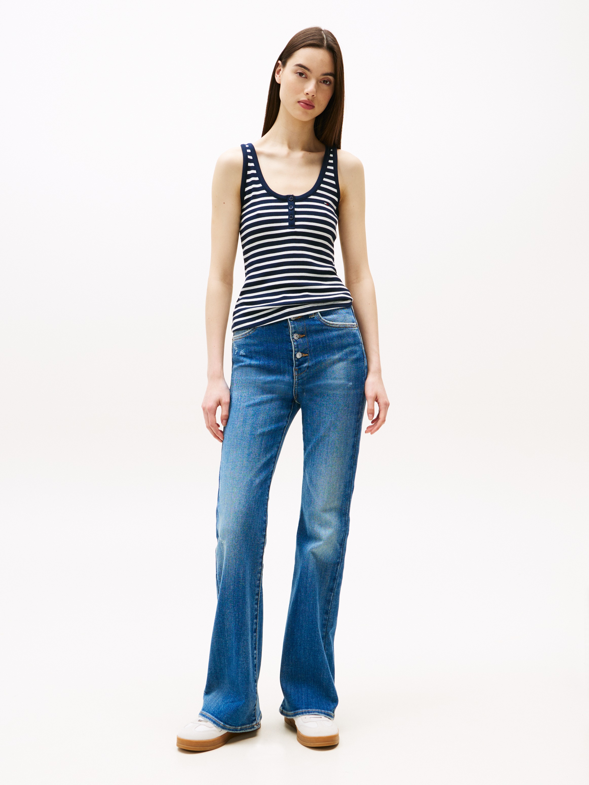 Tommy Jeans T-Shirt "TJW SLIM HENLEY WAFFLE TANK" günstig online kaufen