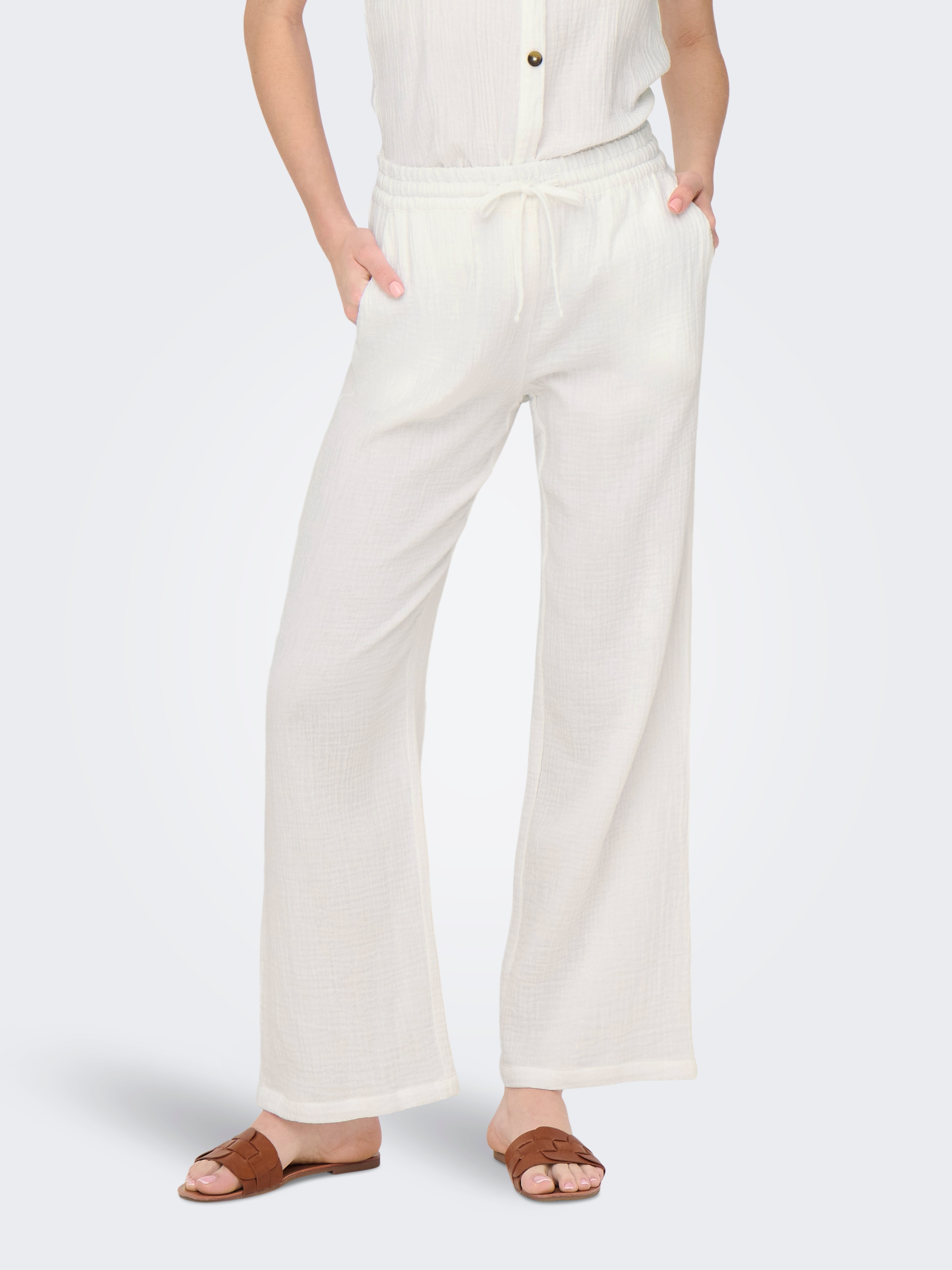 JDY Schlupfhose »JDYTHEIS LIFE WIDE PANT WVN NOOS«, aus Musselin