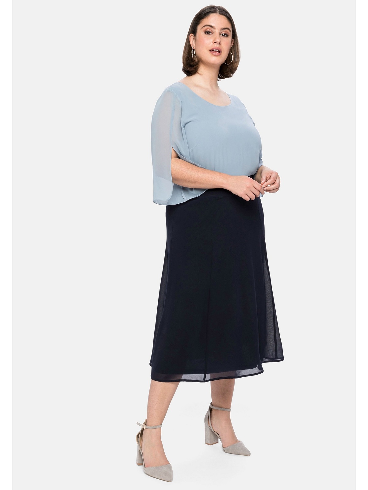 Sheego Tunika »Große Größen«, im Layerlook mit Chiffon