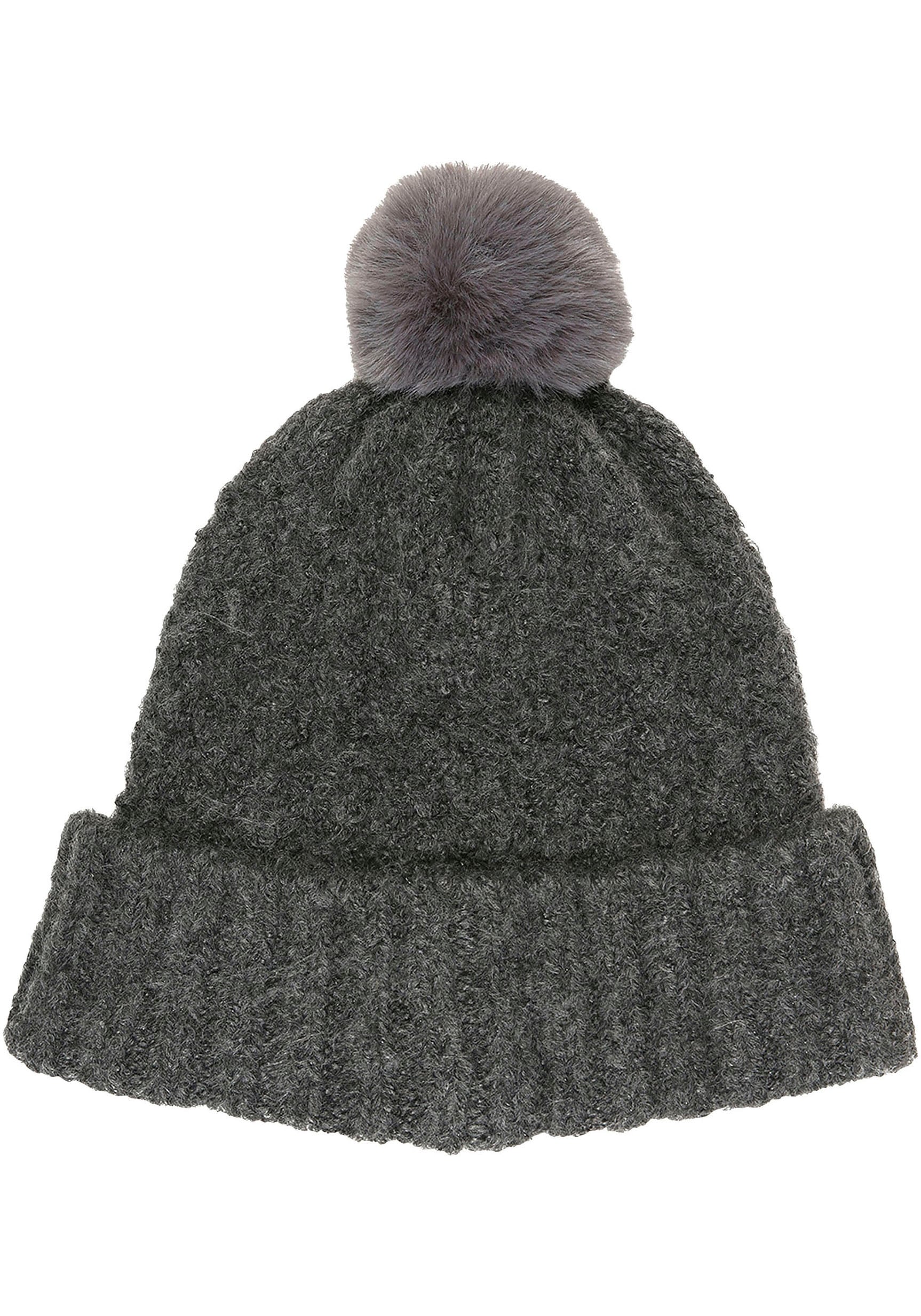 Tamaris Beanie, mit Flauschbüschel