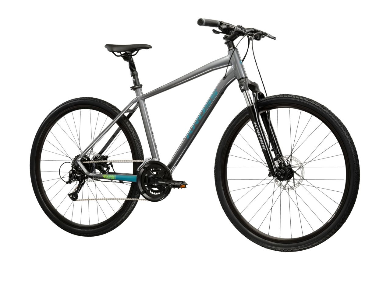 Kross Crossrad »Evado 3.0 grau« 16 Gang Shimano ACERA M3020 Schaltwerk Kettenschaltung