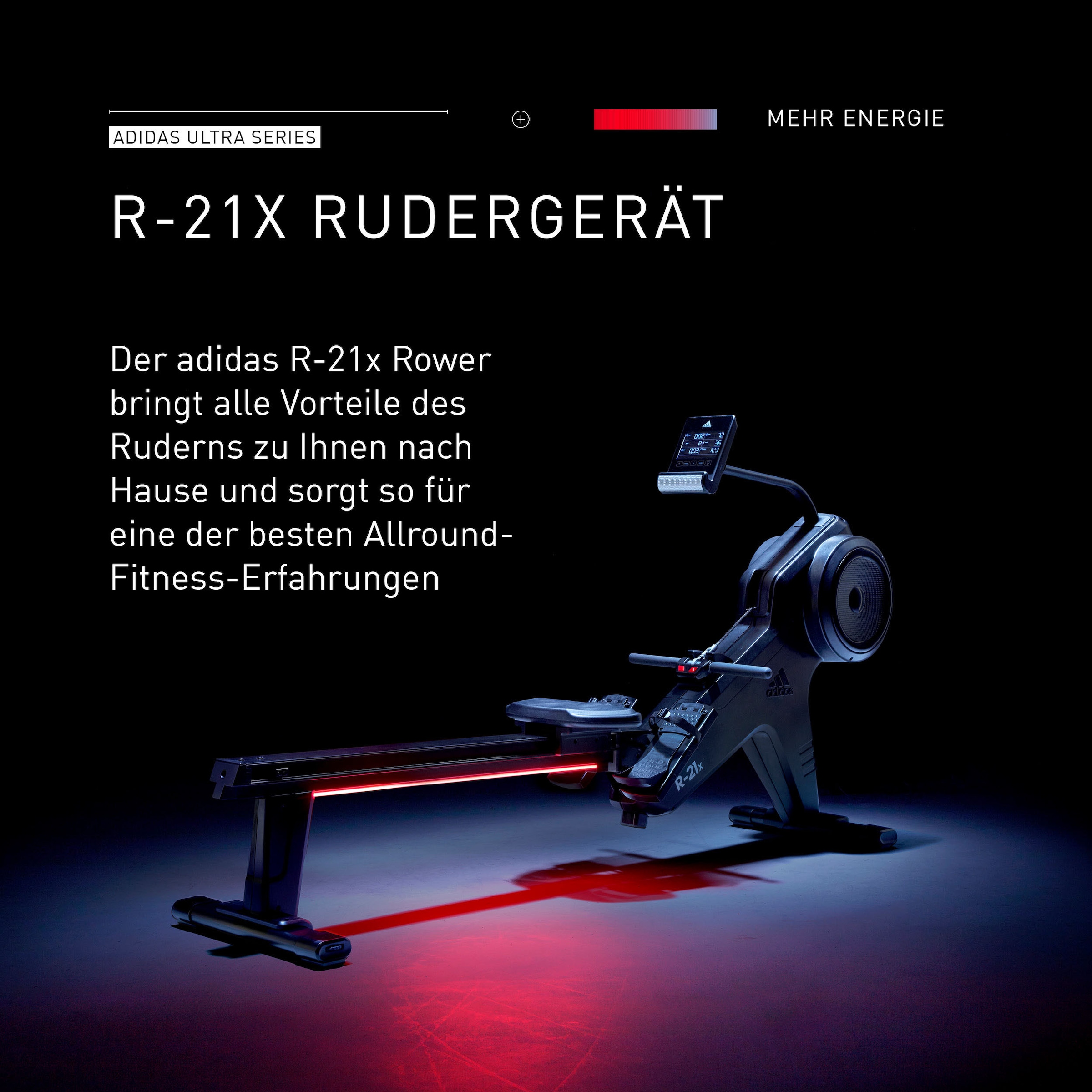 adidas Performance Rudergerät »Rudergerät R-21x«, Rudermaschine, 16 Widerstandsstufen